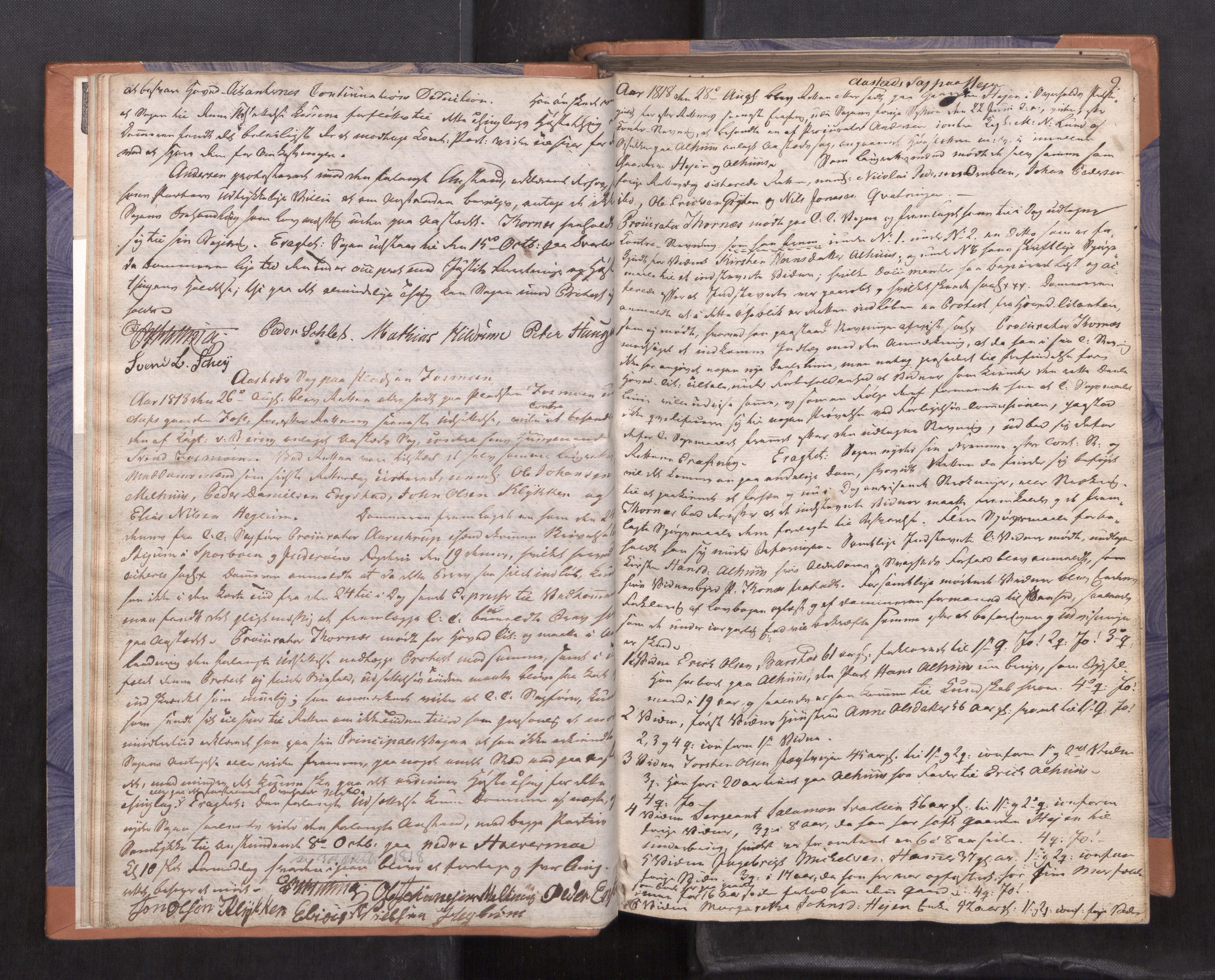Namdal sorenskriveri, AV/SAT-A-4133/1/1/1B/L0004: Ekstrarettsprotokoll, 1818-1822, p. 8b-9a