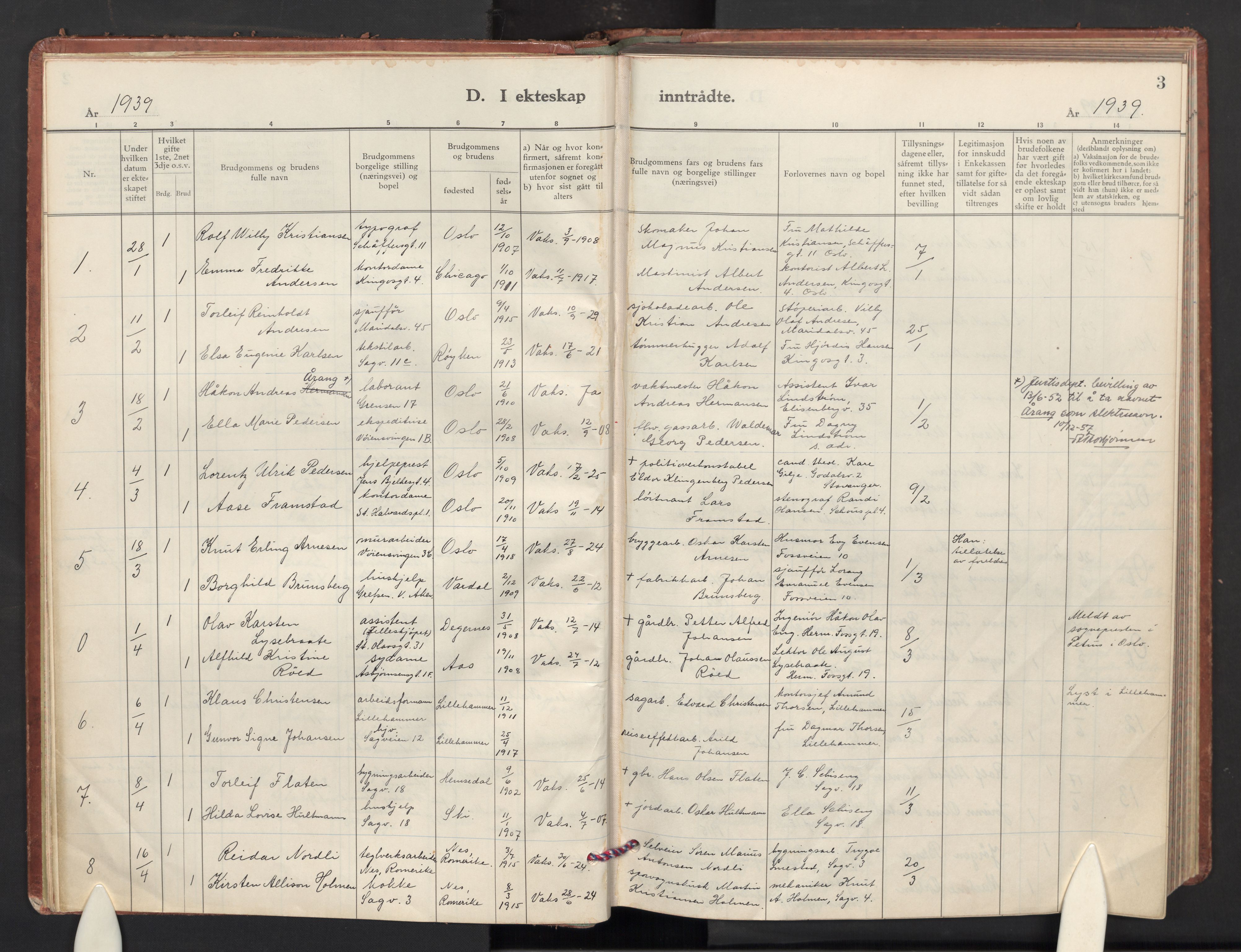 Iladalen småkirkemenighet Kirkebøker, AV/SAO-A-10326a/F/L0002: Parish register (official) no. 2, 1938-1976, p. 3