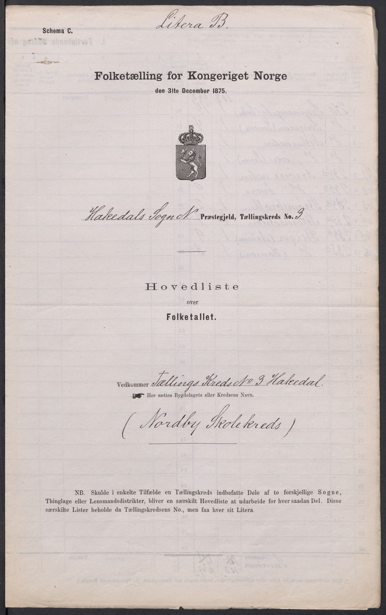 RA, 1875 census for 0233P Nittedal, 1875, p. 16