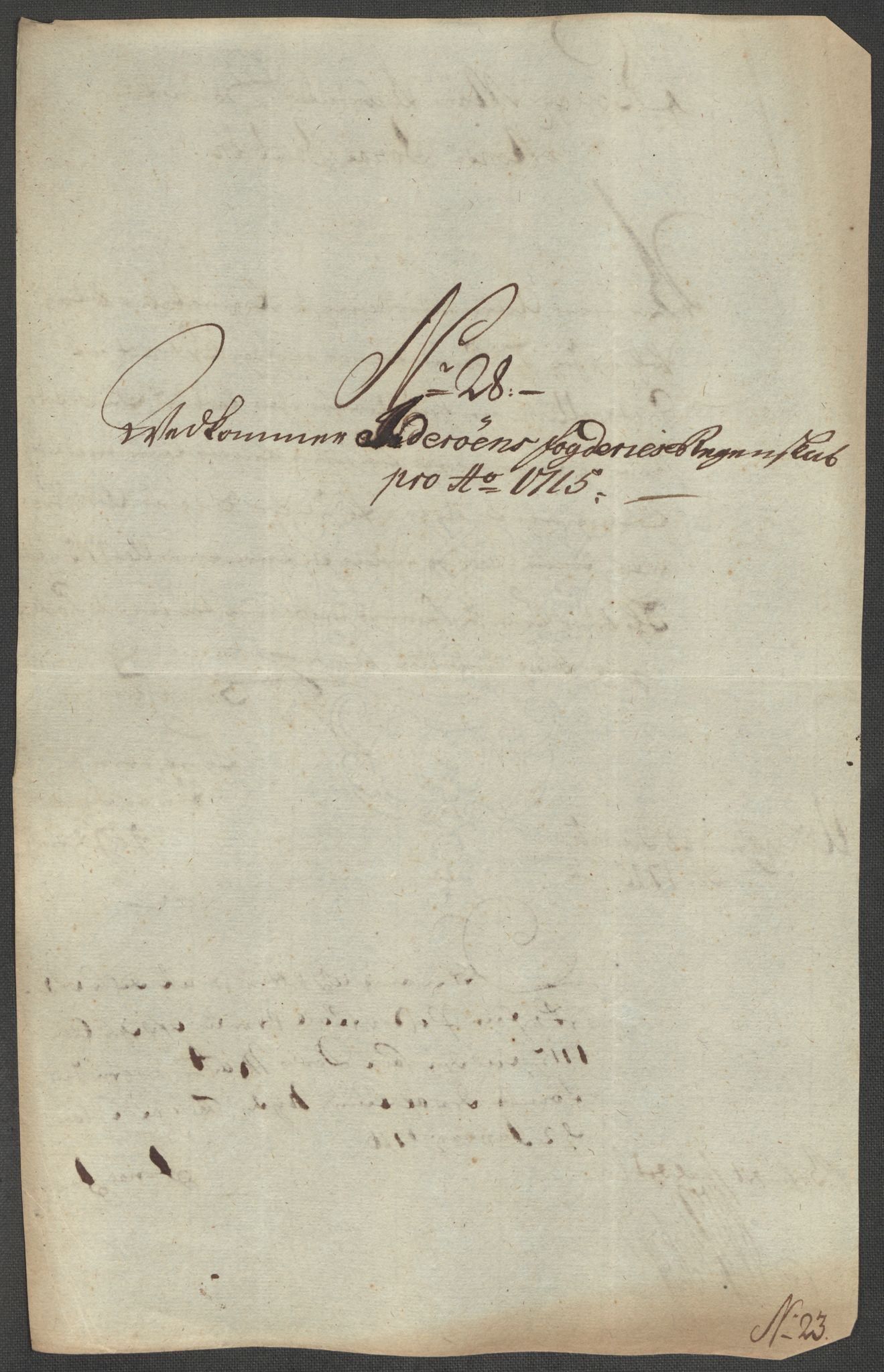 Rentekammeret inntil 1814, Reviderte regnskaper, Fogderegnskap, RA/EA-4092/R63/L4323: Fogderegnskap Inderøy, 1715, p. 286