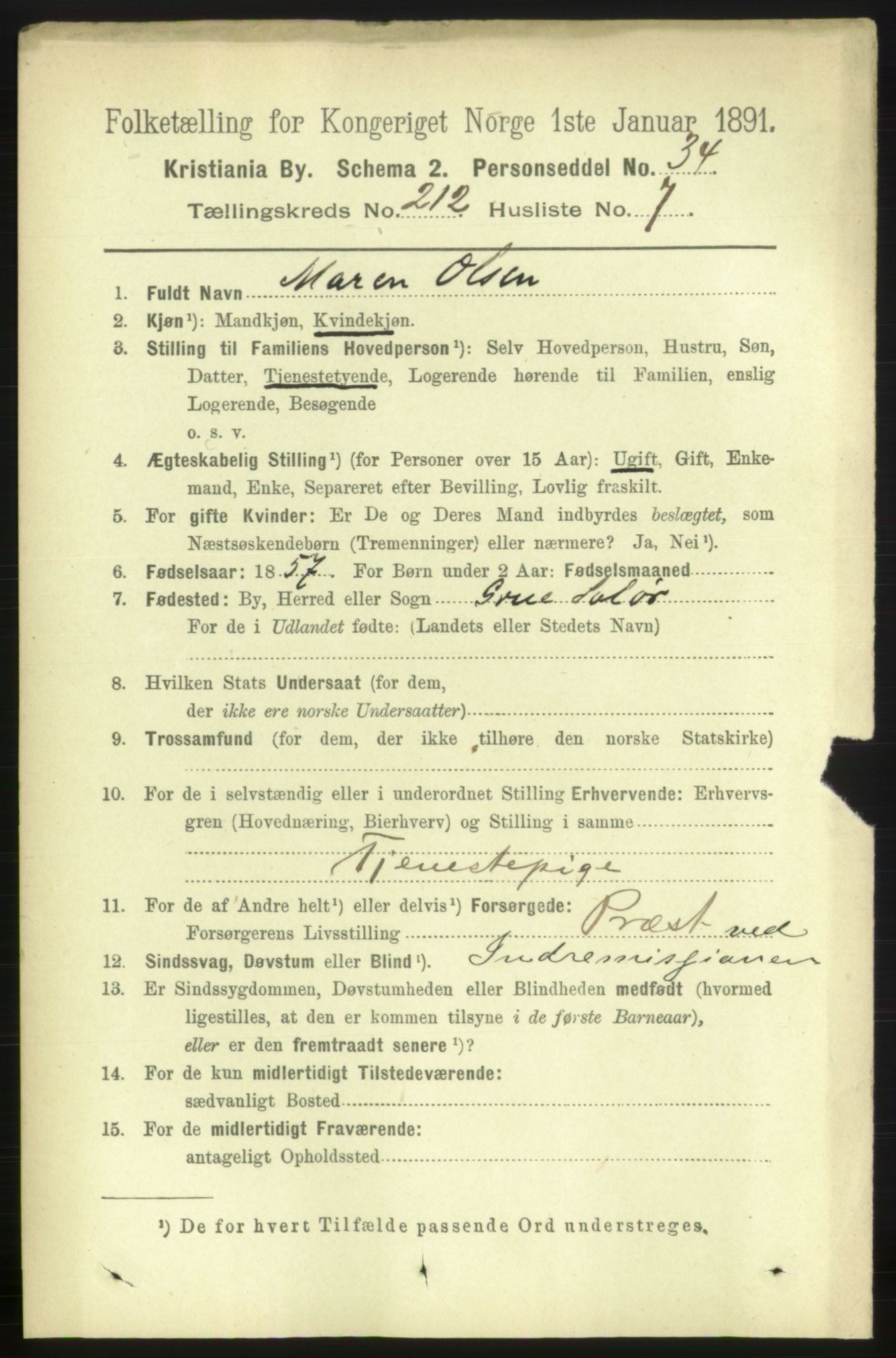 RA, 1891 census for 0301 Kristiania, 1891, p. 126665