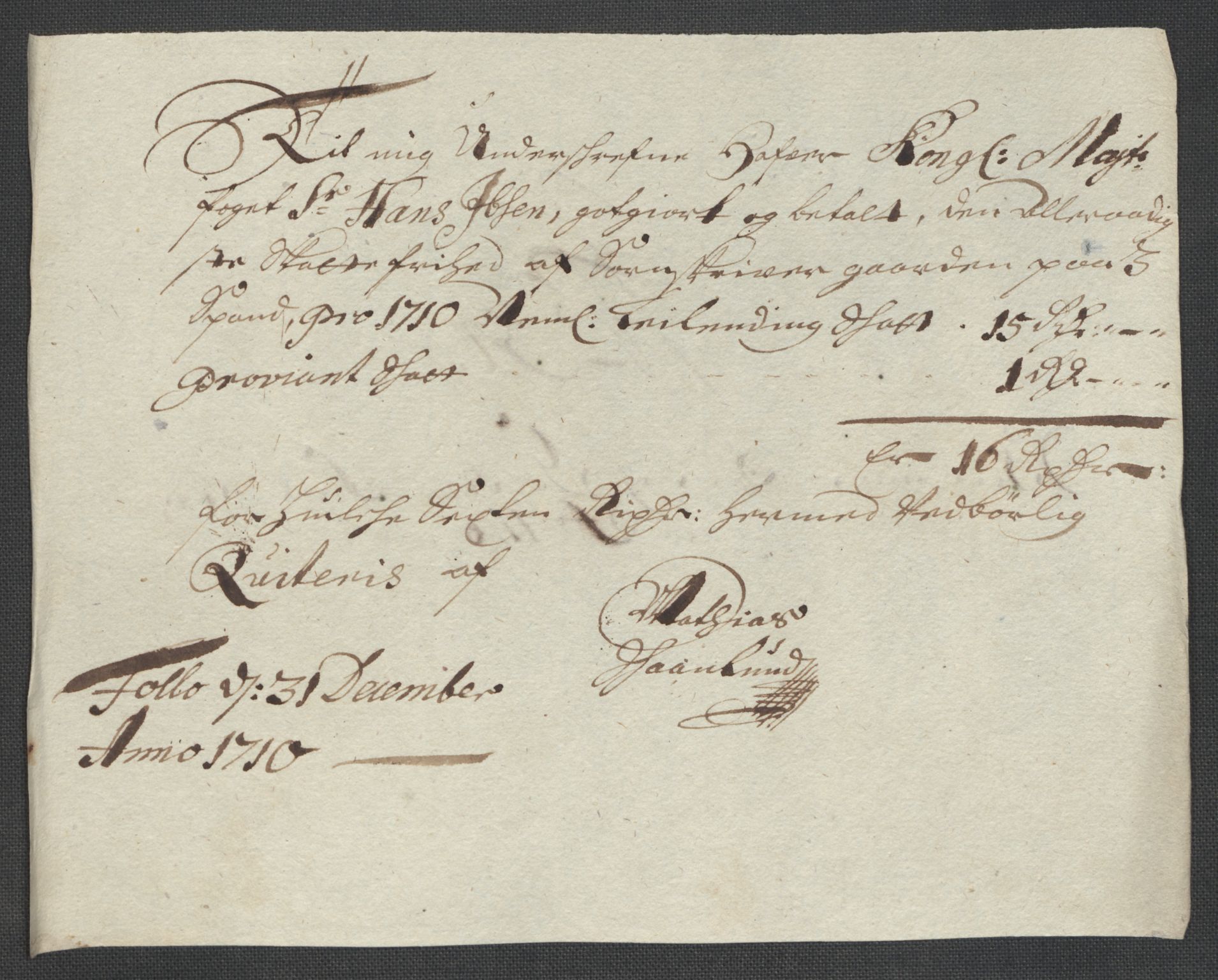 Rentekammeret inntil 1814, Reviderte regnskaper, Fogderegnskap, RA/EA-4092/R60/L3960: Fogderegnskap Orkdal og Gauldal, 1710, p. 338