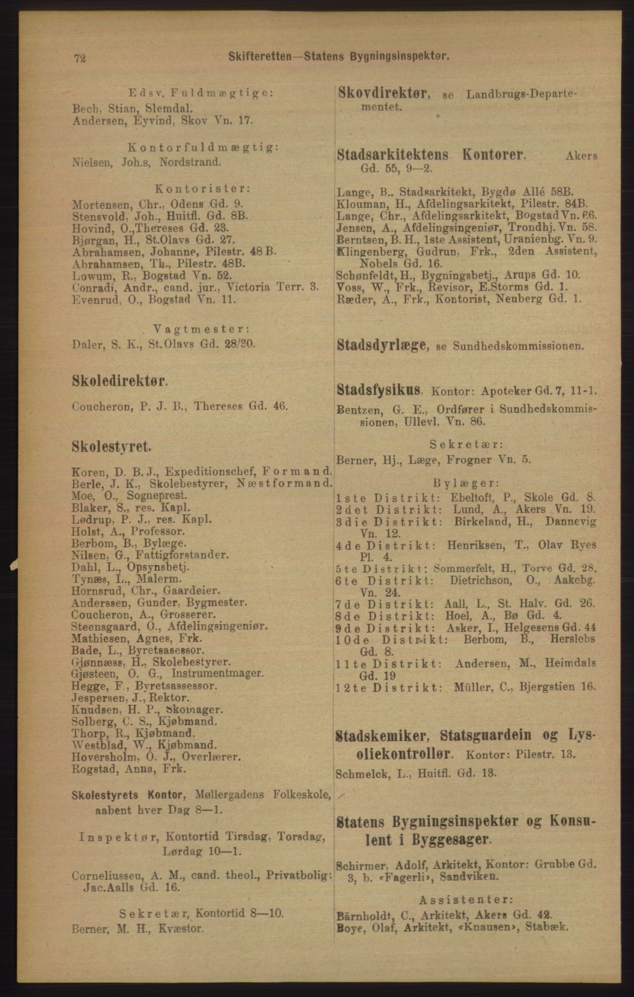 Kristiania/Oslo adressebok, PUBL/-, 1906, p. 72