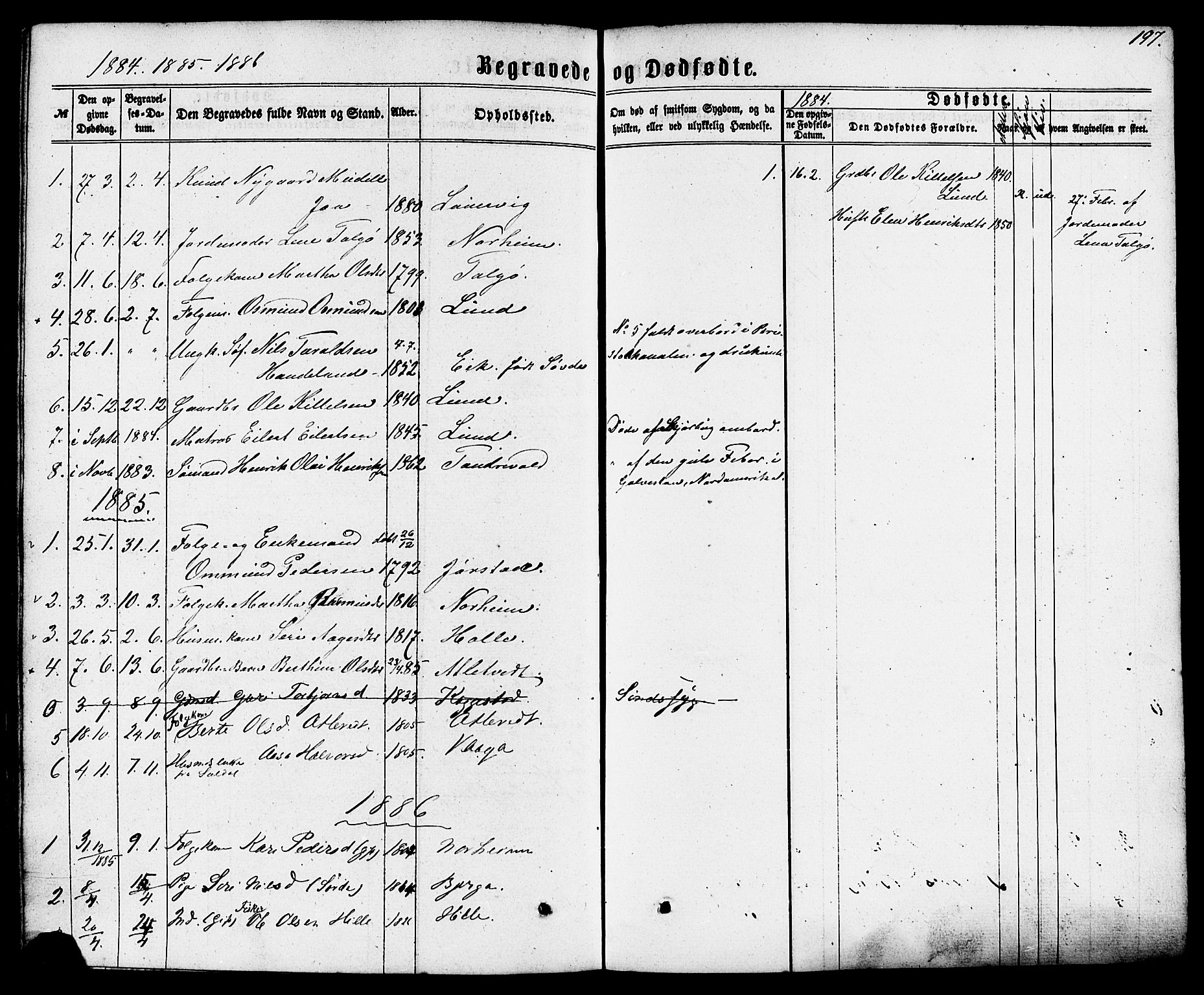 Nedstrand sokneprestkontor, SAST/A-101841/01/IV: Parish register (official) no. A 10, 1861-1887, p. 197