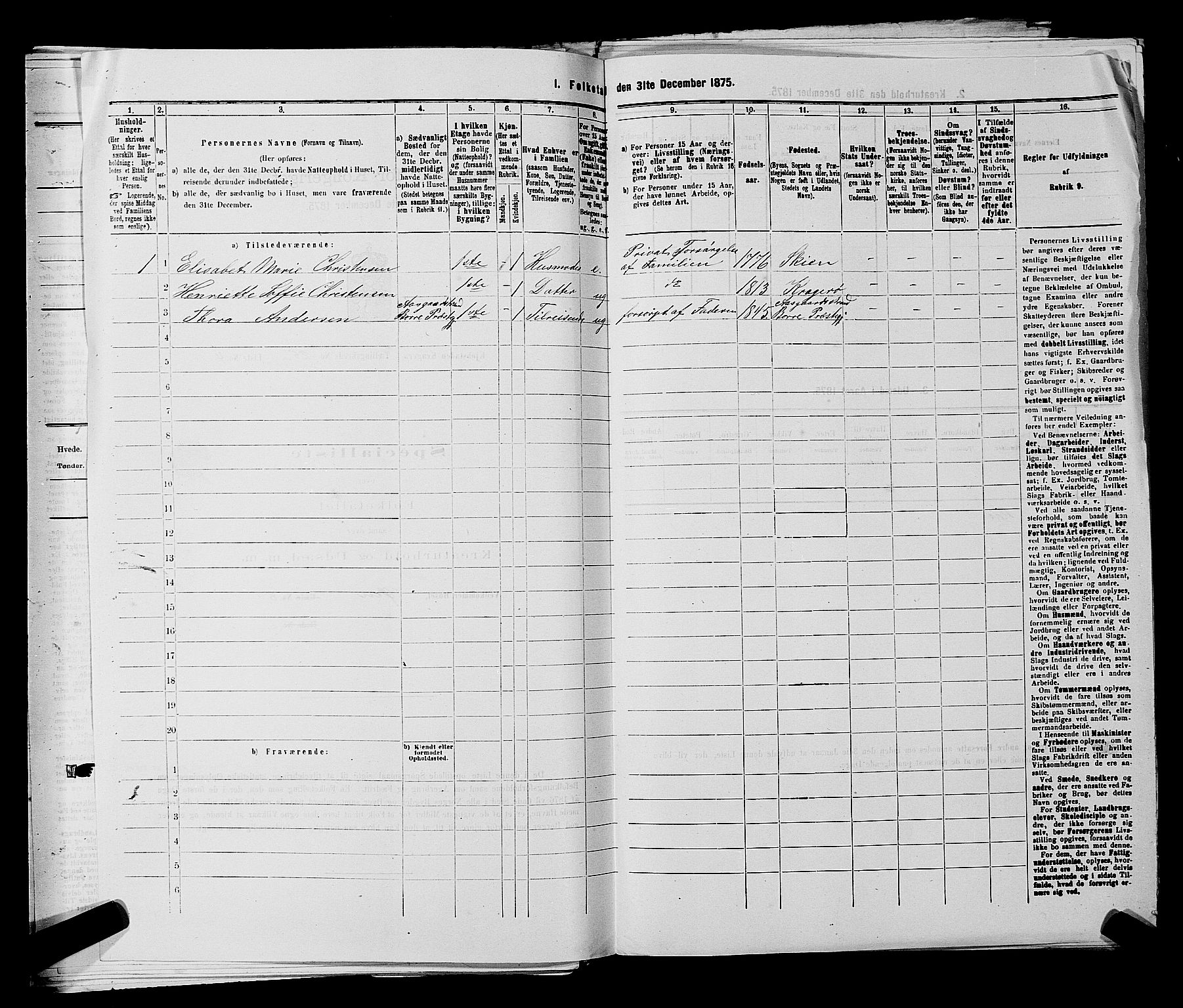 SAKO, 1875 census for 0801P Kragerø, 1875, p. 543