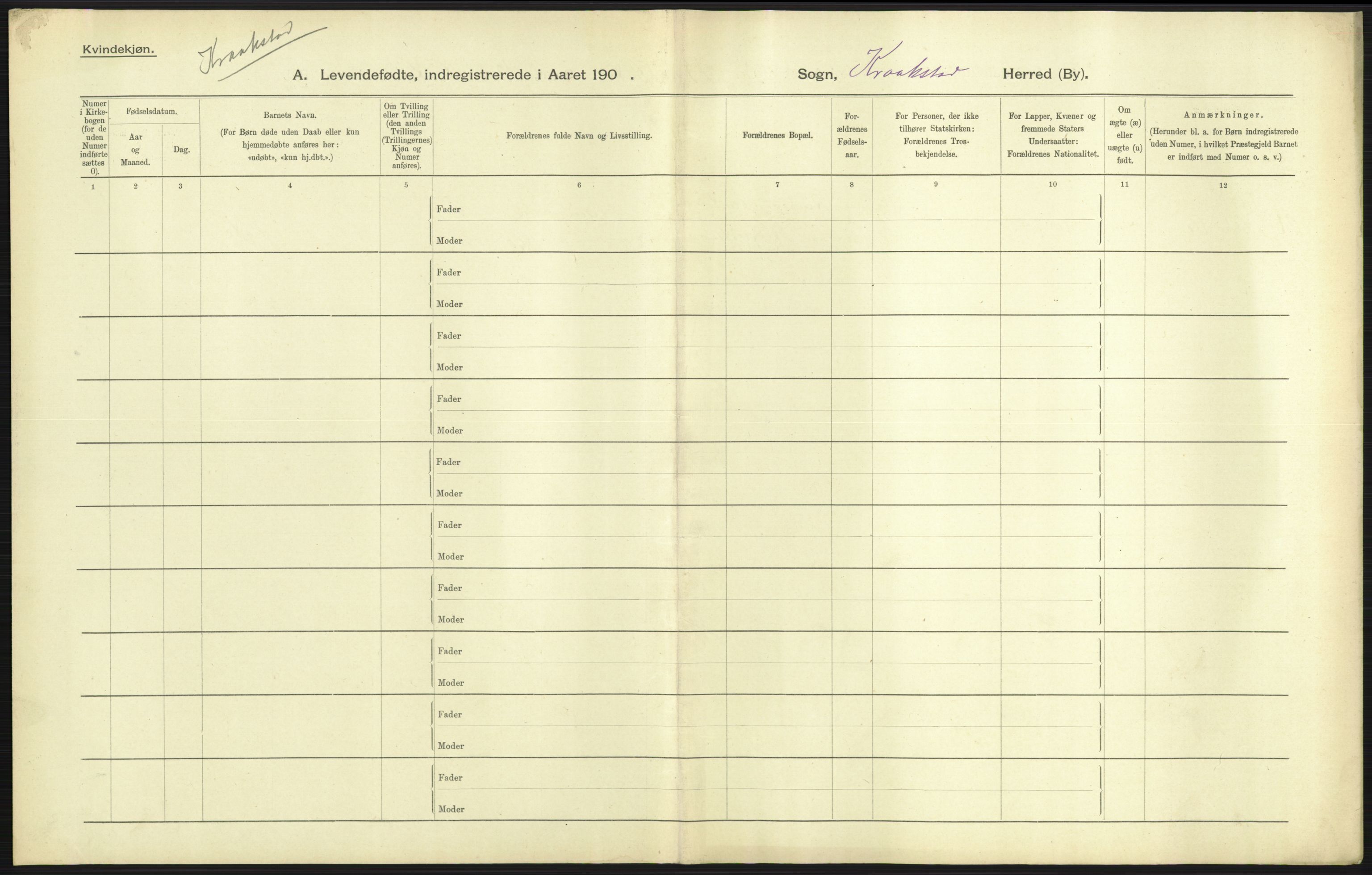 Statistisk sentralbyrå, Sosiodemografiske emner, Befolkning, AV/RA-S-2228/D/Df/Dfa/Dfaa/L0002: Akershus amt: Fødte, gifte, døde, 1903, p. 55