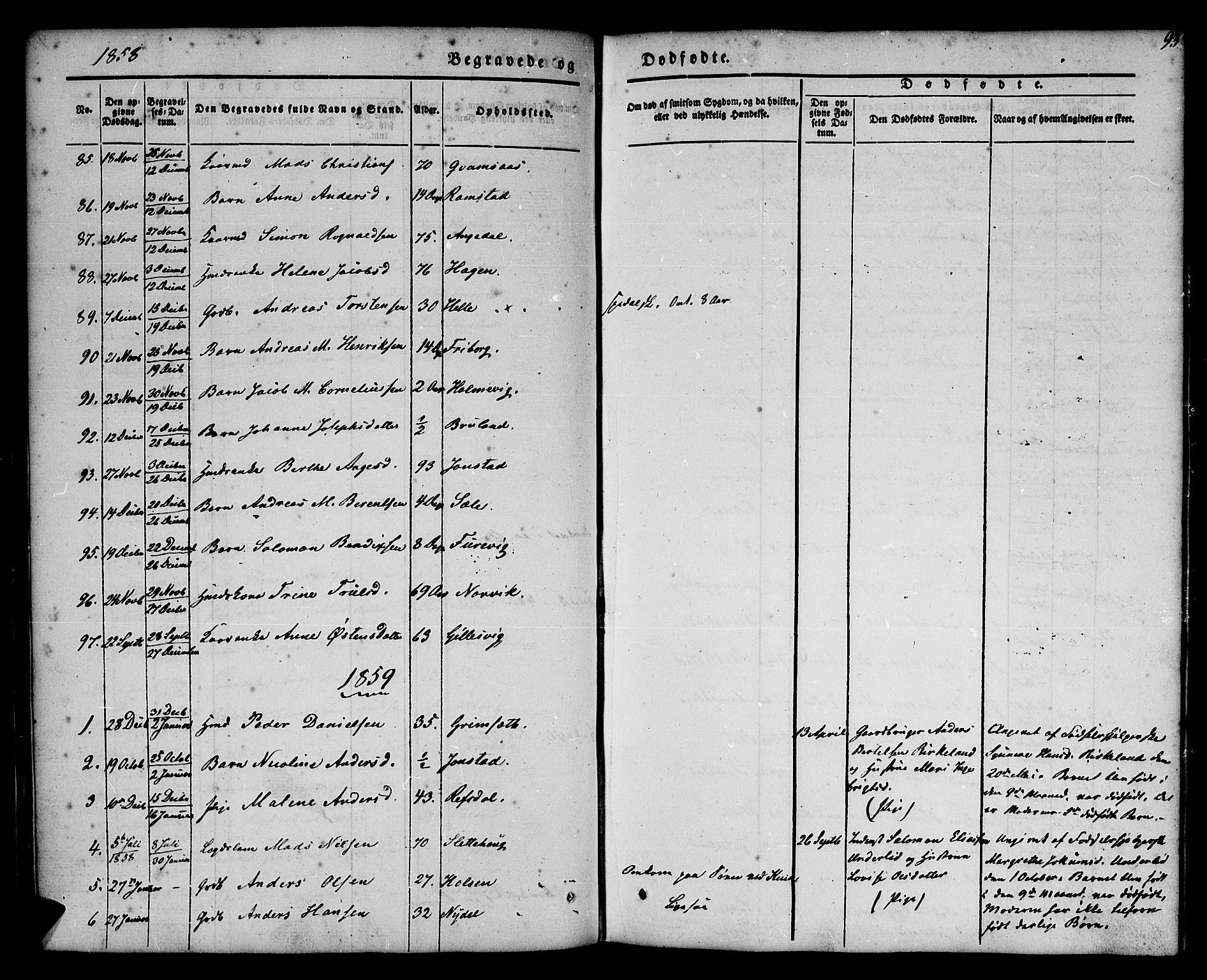 Førde sokneprestembete, SAB/A-79901/H/Haa/Haaa/L0008: Parish register (official) no. A 8, 1843-1860, p. 93