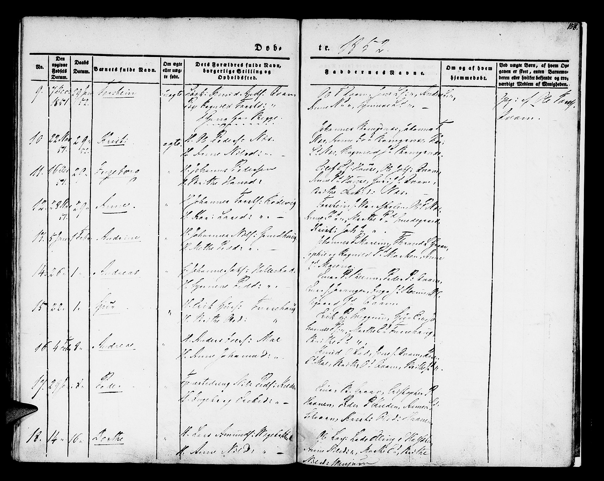 Hafslo sokneprestembete, AV/SAB-A-80301/H/Haa/Haaa/L0005: Parish register (official) no. A 5, 1834-1852, p. 158