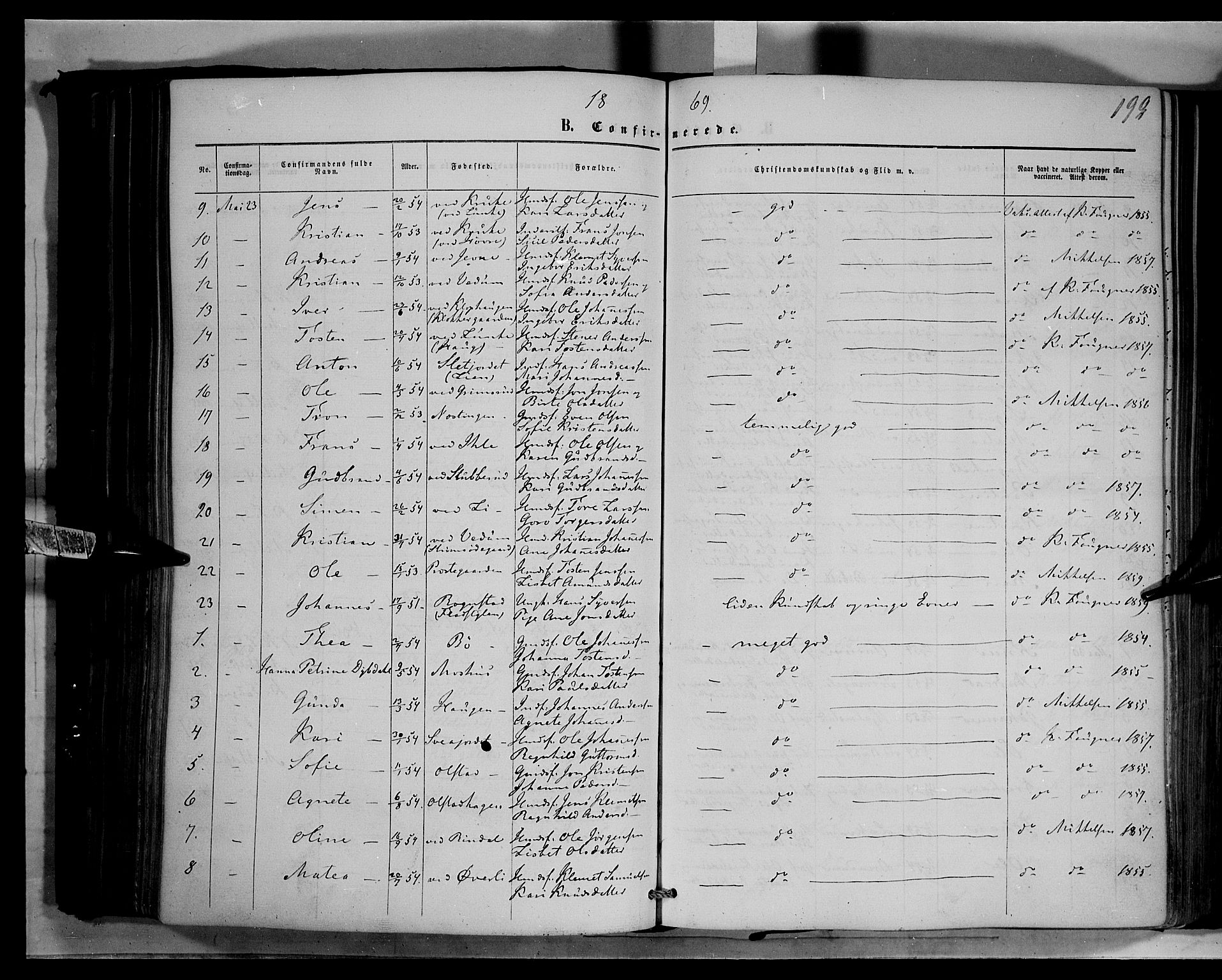 Øyer prestekontor, SAH/PREST-084/H/Ha/Haa/L0006: Parish register (official) no. 6, 1858-1874, p. 192