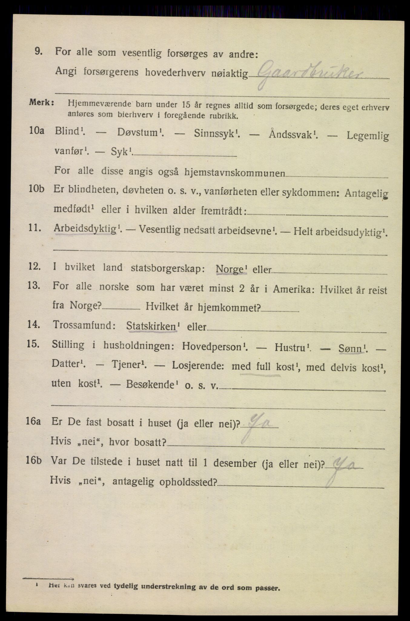 SAK, 1920 census for Kvinesdal, 1920, p. 5714