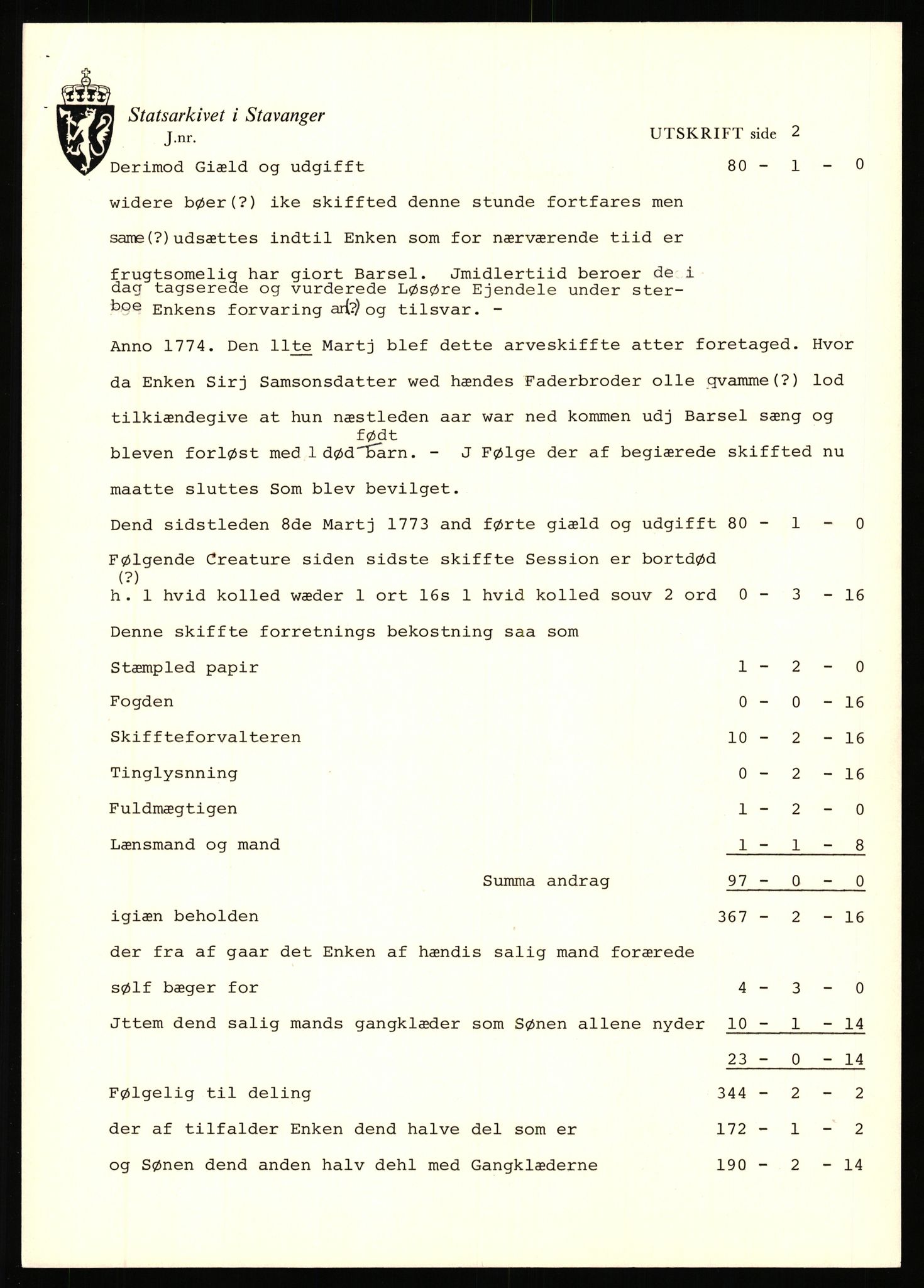 Statsarkivet i Stavanger, SAST/A-101971/03/Y/Yj/L0097: Avskrifter sortert etter gårdsnavn: Vågen - Øiestad, 1750-1930, p. 447