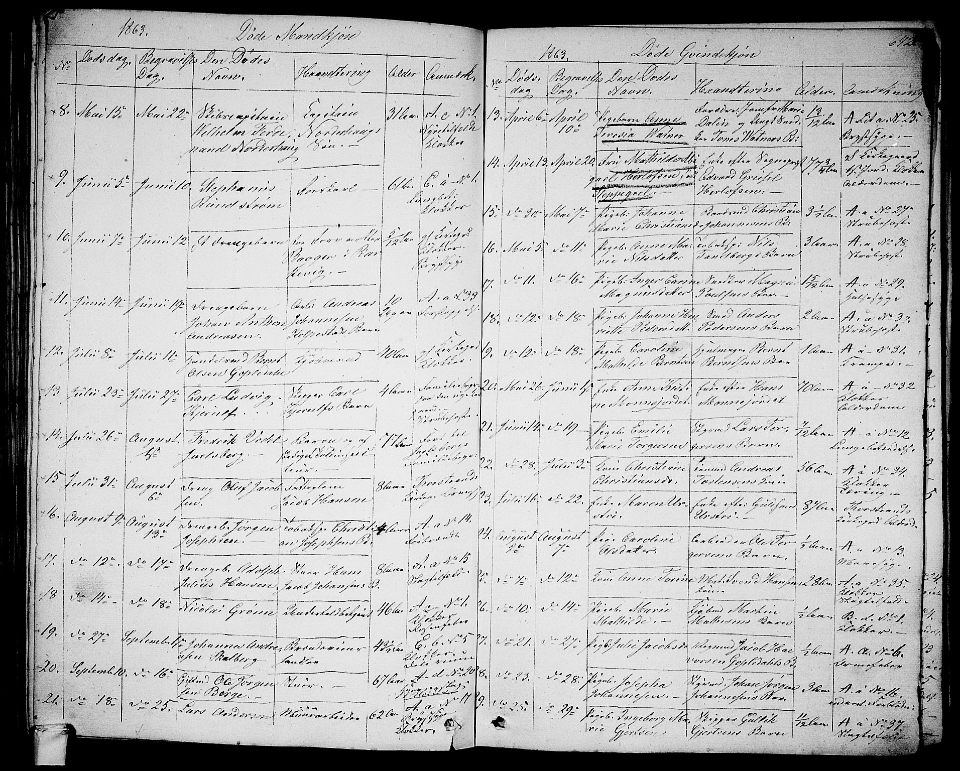 Larvik kirkebøker, SAKO/A-352/G/Ga/L0003b: Parish register (copy) no. I 3B, 1830-1870, p. 642