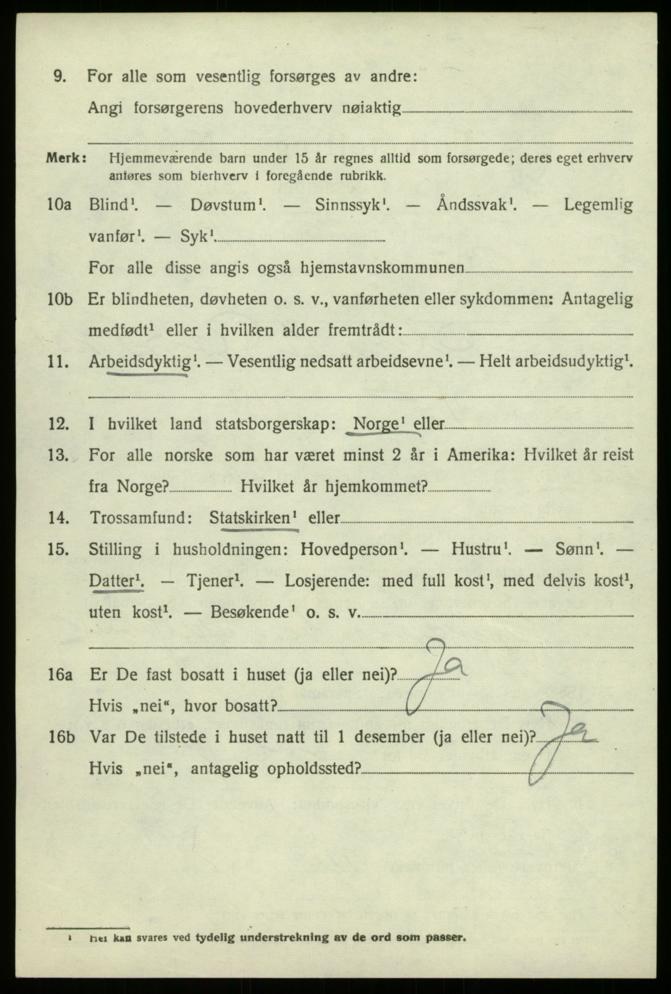 SAB, 1920 census for Bruvik, 1920, p. 7625