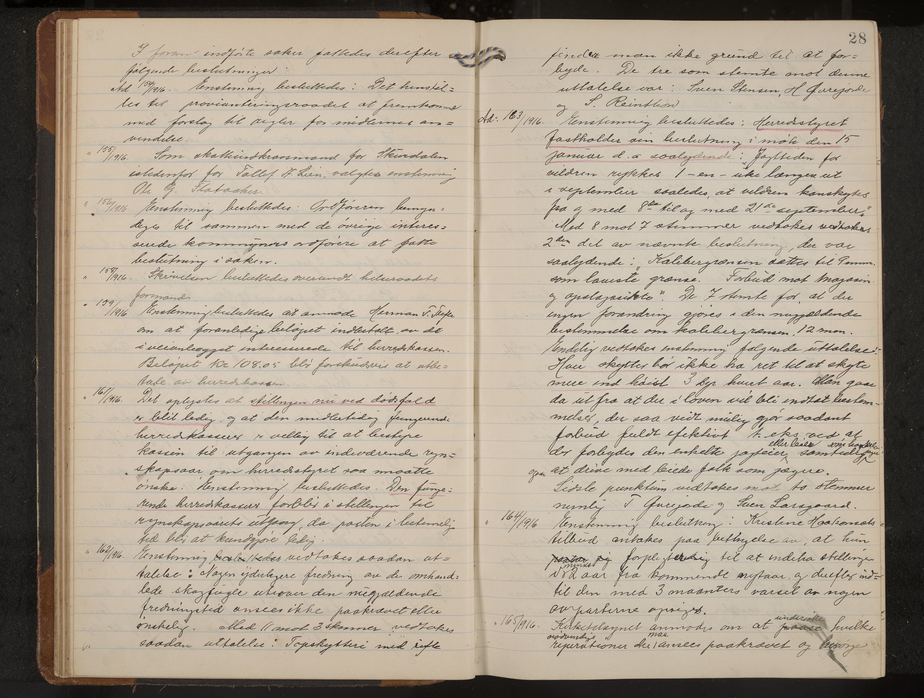 Hol formannskap og sentraladministrasjon, IKAK/0620021-1/A/L0006: Møtebok, 1916-1922, p. 28