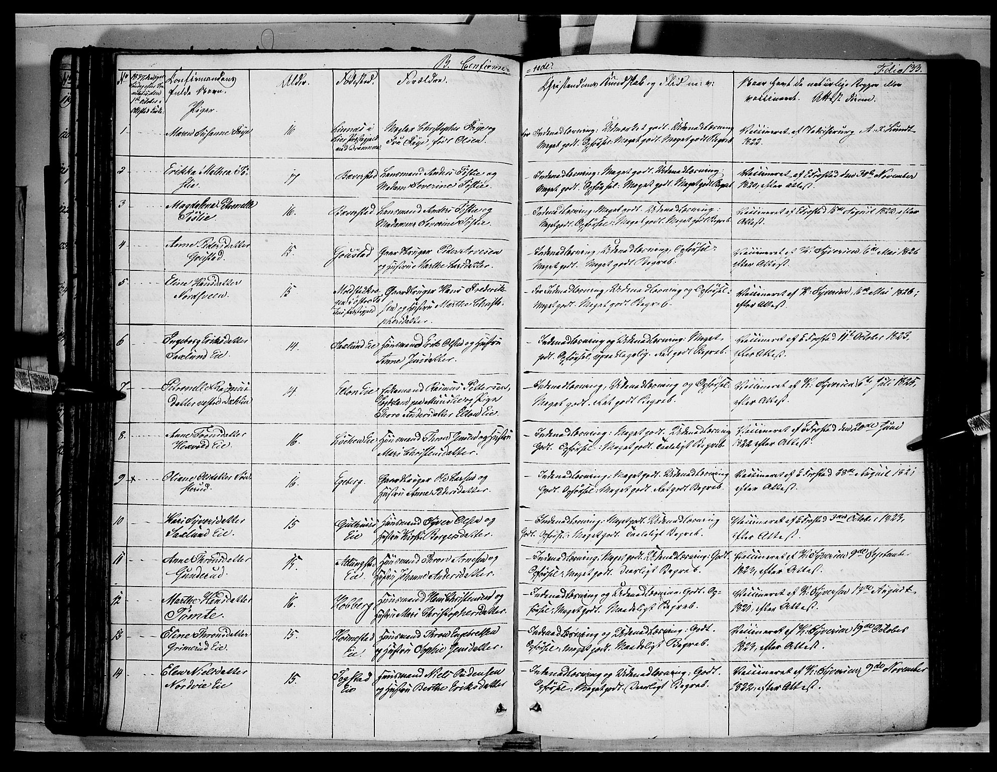 Stange prestekontor, AV/SAH-PREST-002/K/L0010: Parish register (official) no. 10, 1835-1845, p. 133