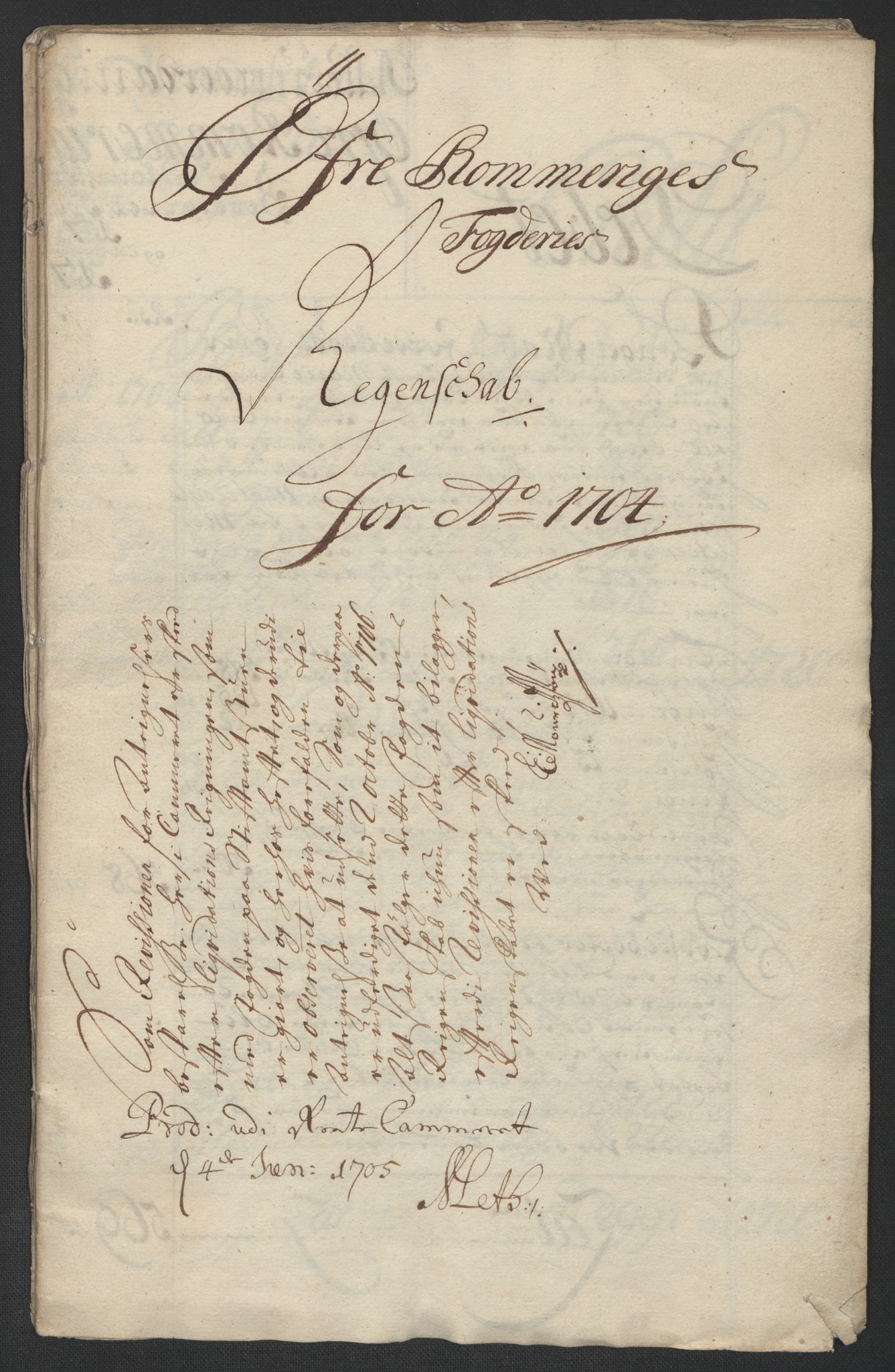 Rentekammeret inntil 1814, Reviderte regnskaper, Fogderegnskap, RA/EA-4092/R12/L0717: Fogderegnskap Øvre Romerike, 1704-1705, p. 5