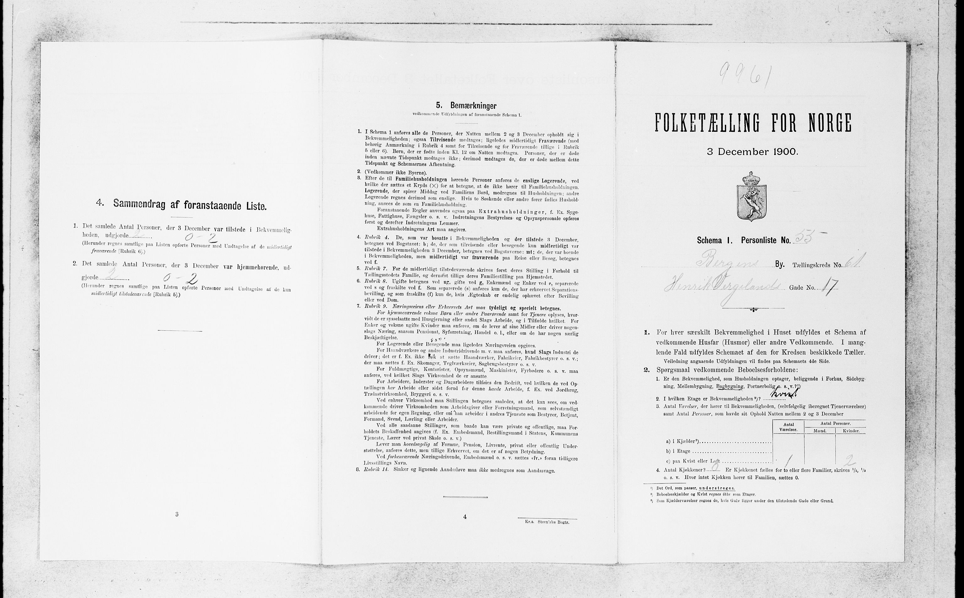 SAB, 1900 census for Bergen, 1900, p. 12942