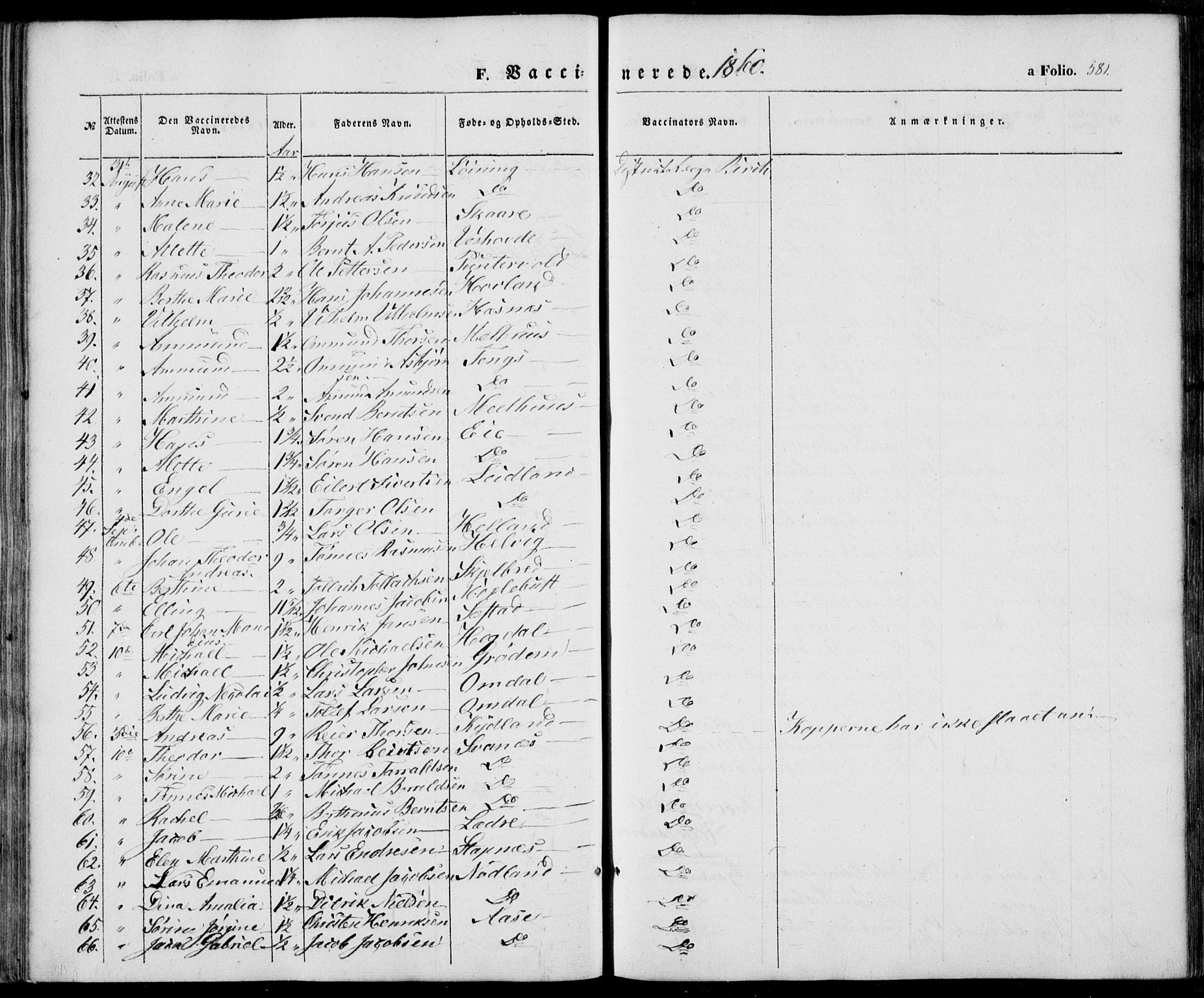 Eigersund sokneprestkontor, AV/SAST-A-101807/S08/L0013: Parish register (official) no. A 12.2, 1850-1865, p. 581