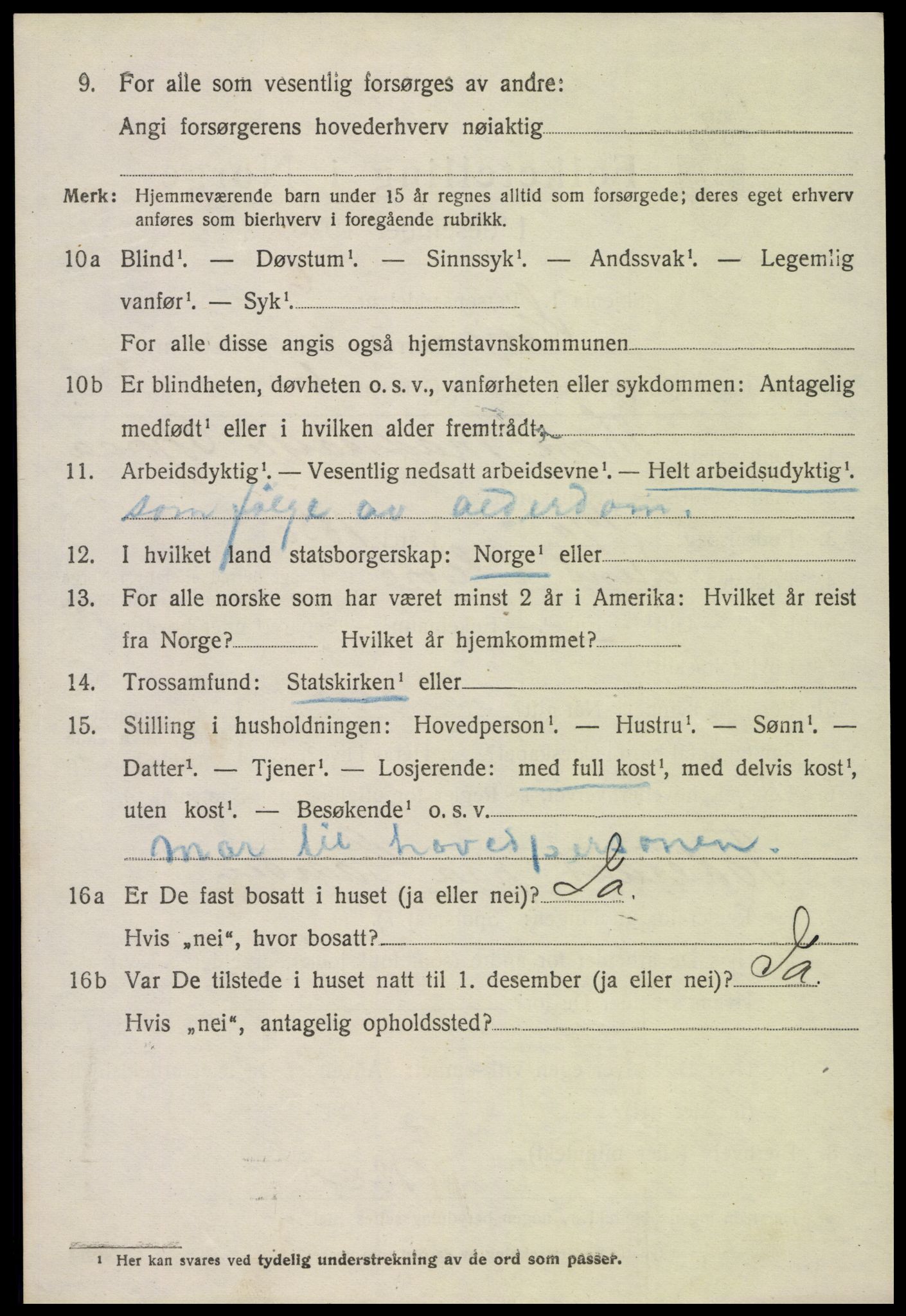 SAK, 1920 census for Evje, 1920, p. 981