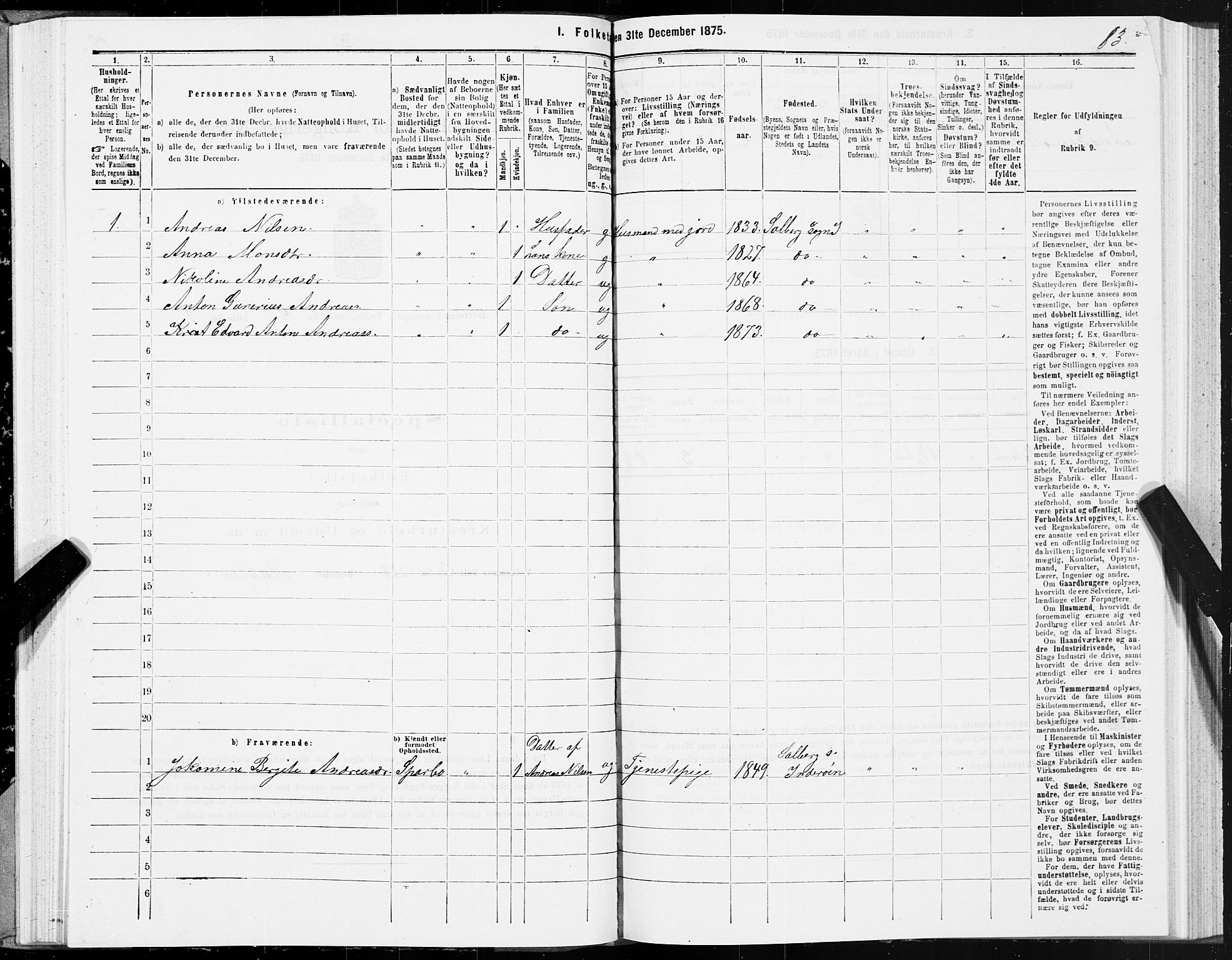 SAT, 1875 census for 1729P Inderøy, 1875, p. 5083