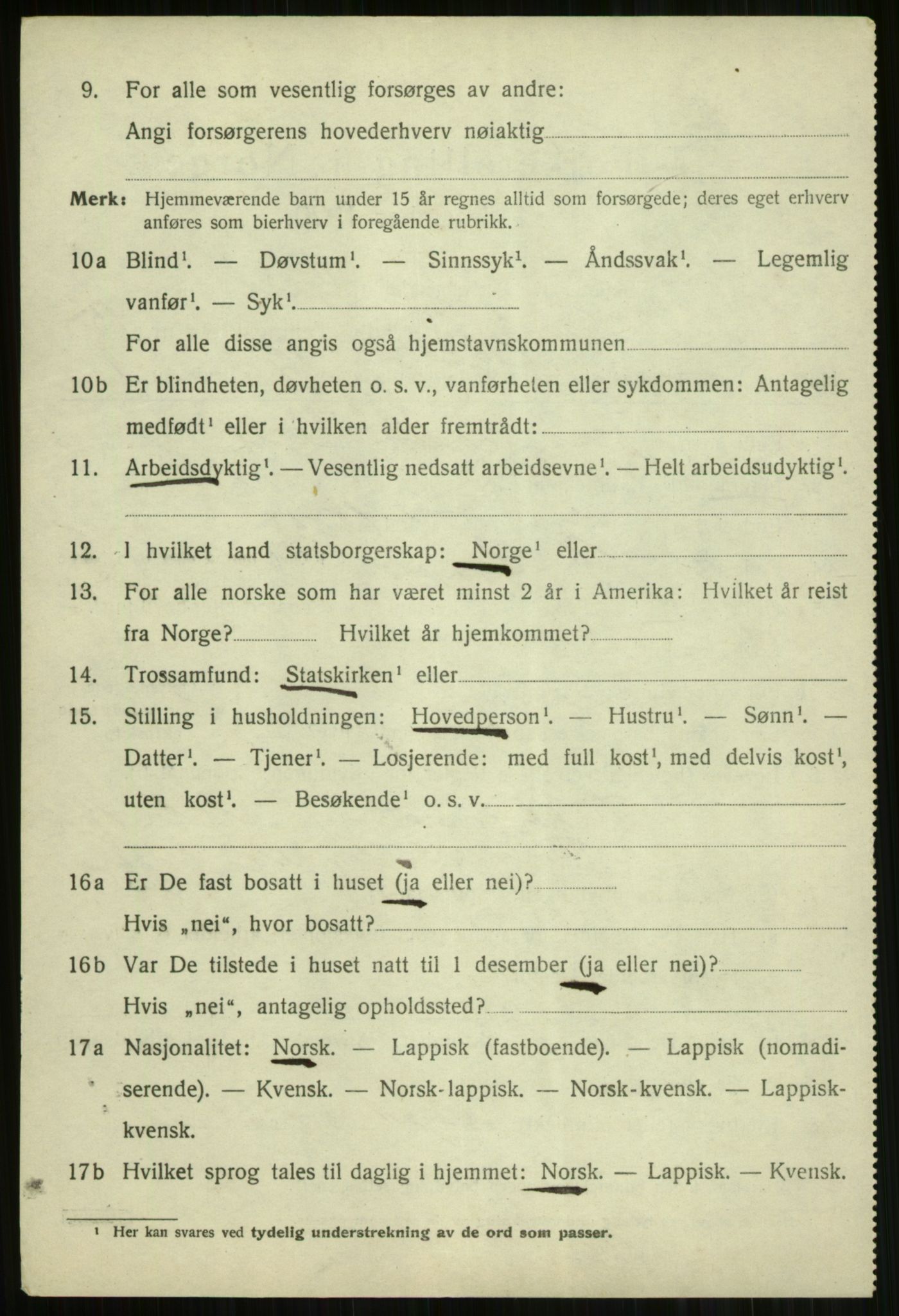 SATØ, 1920 census for Lyngen, 1920, p. 12998