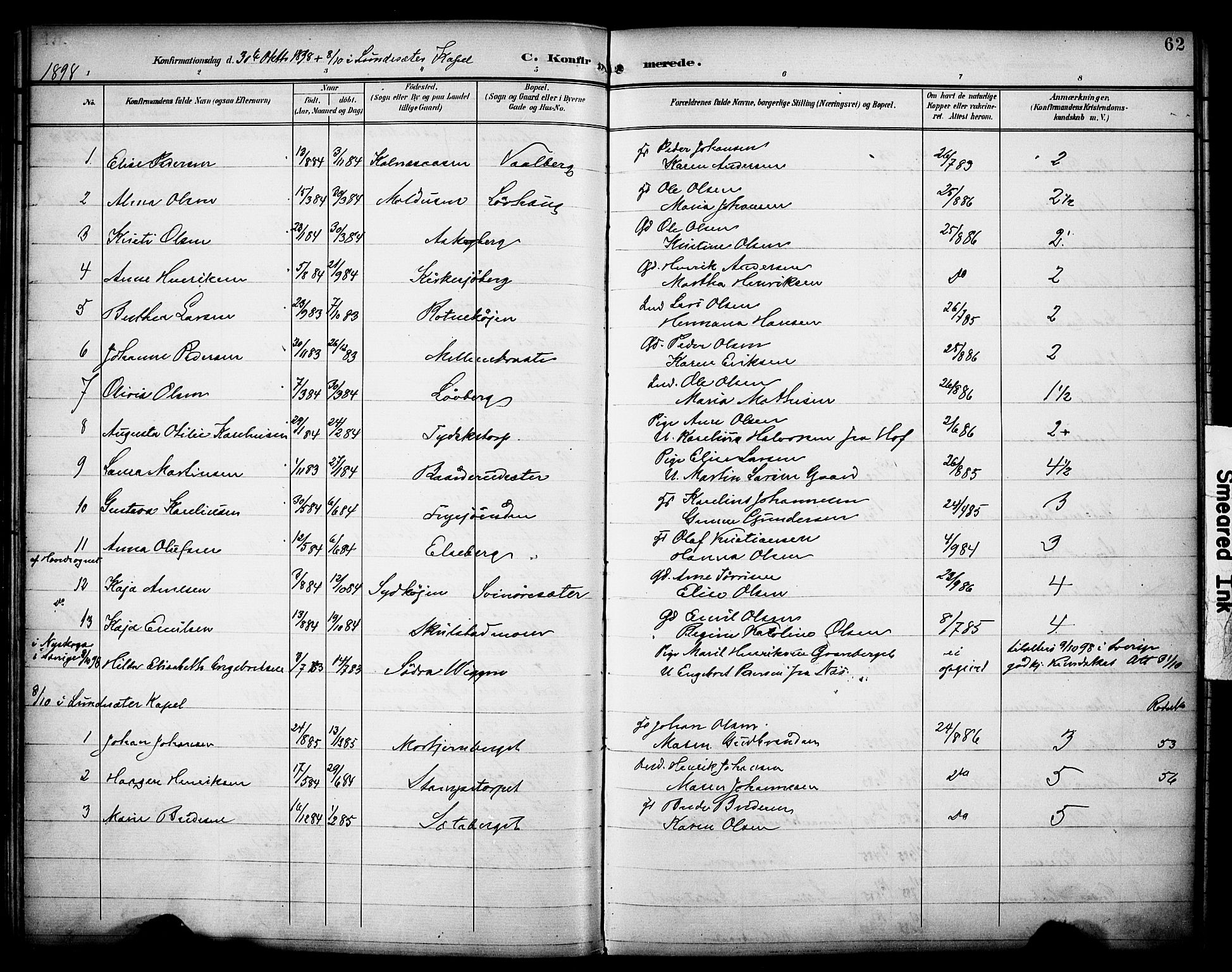 Grue prestekontor, AV/SAH-PREST-036/H/Ha/Haa/L0014: Parish register (official) no. 14, 1898-1915, p. 62