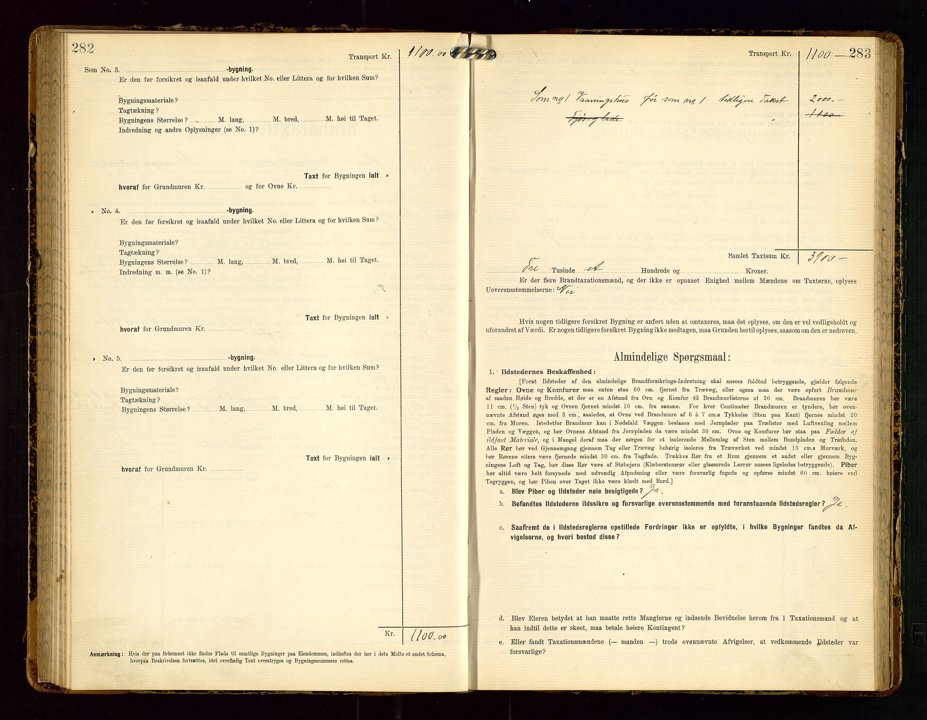 Lund lensmannskontor, AV/SAST-A-100303/Gob/L0002: "Brandtakstprotokol", 1908-1918, p. 282-283