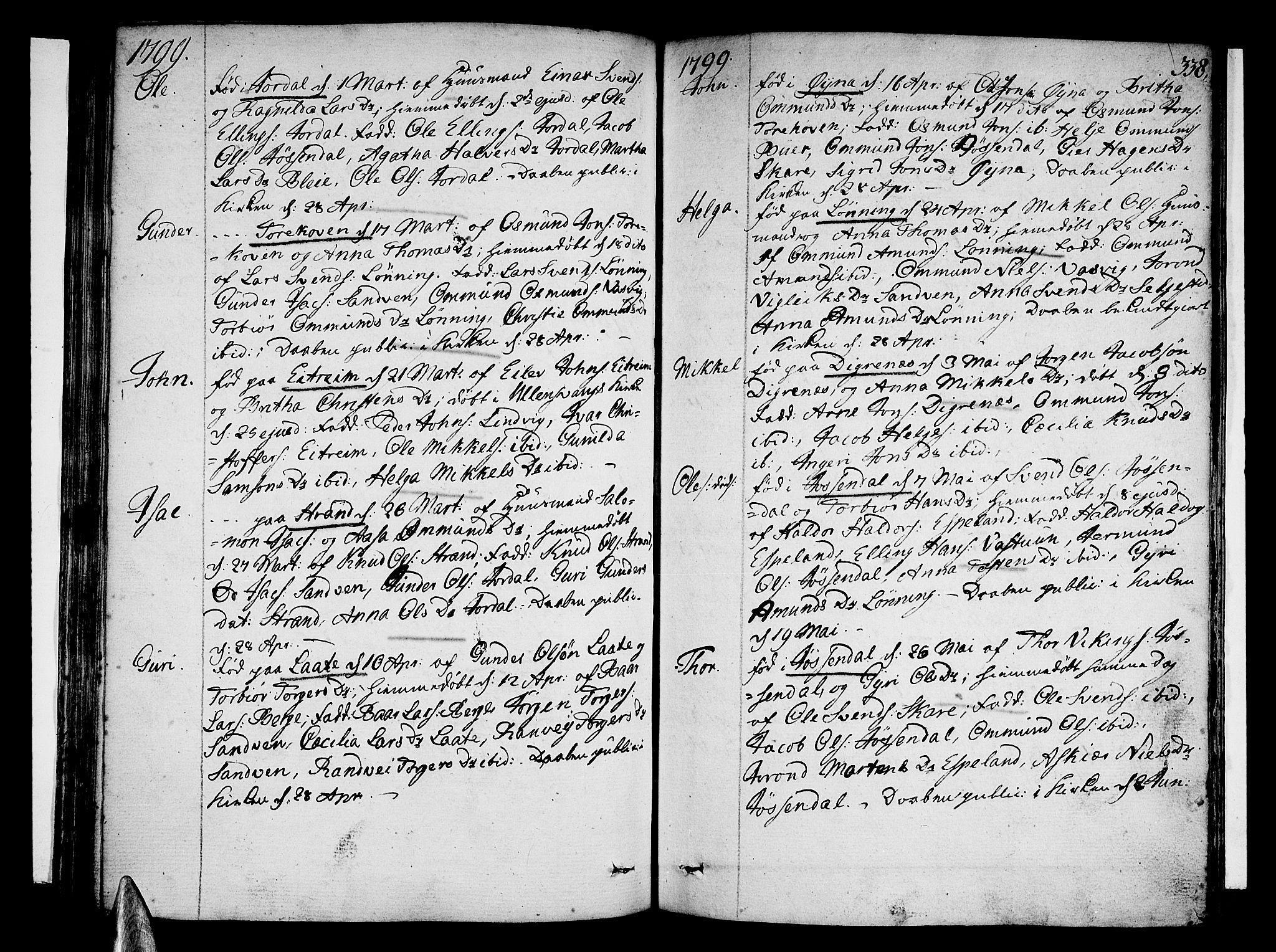 Ullensvang sokneprestembete, SAB/A-78701/H/Haa: Parish register (official) no. A 7 /3, 1788-1804, p. 337-338