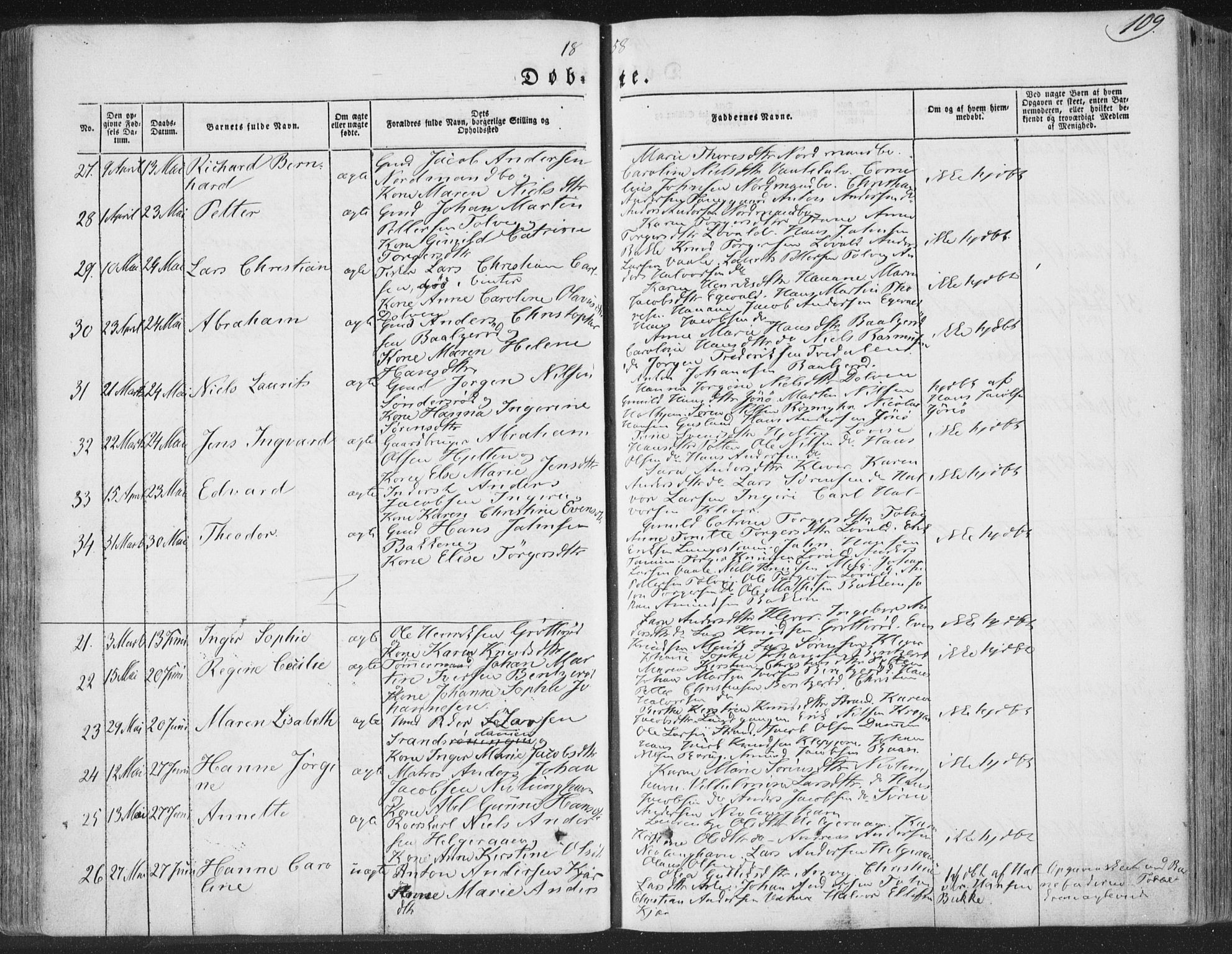 Brunlanes kirkebøker, AV/SAKO-A-342/F/Fa/L0004: Parish register (official) no. I 4, 1846-1862, p. 109