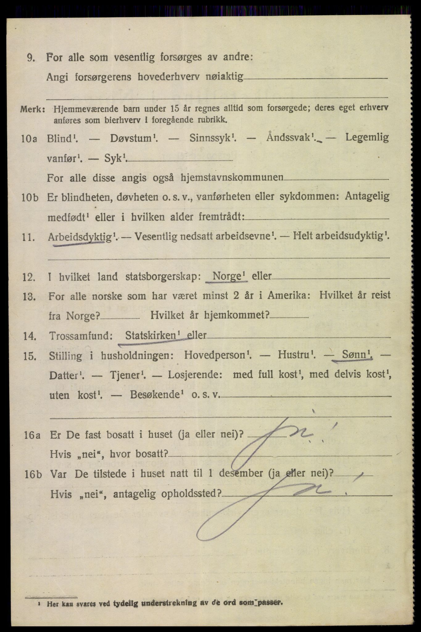 SAH, 1920 census for Elverum, 1920, p. 17265