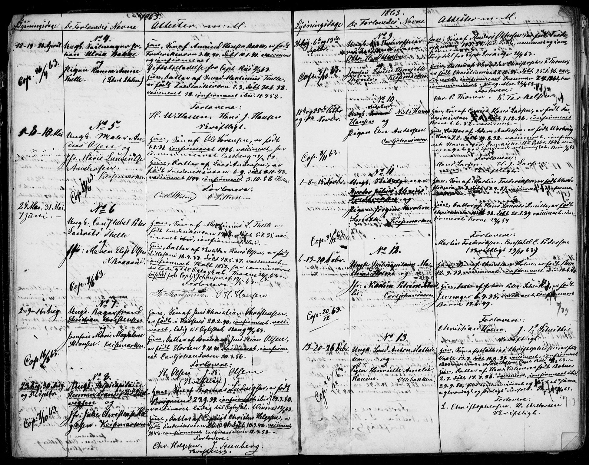 Horten kirkebøker, AV/SAKO-A-348/H/Ha/L0001: Banns register no. 1, 1855-1881
