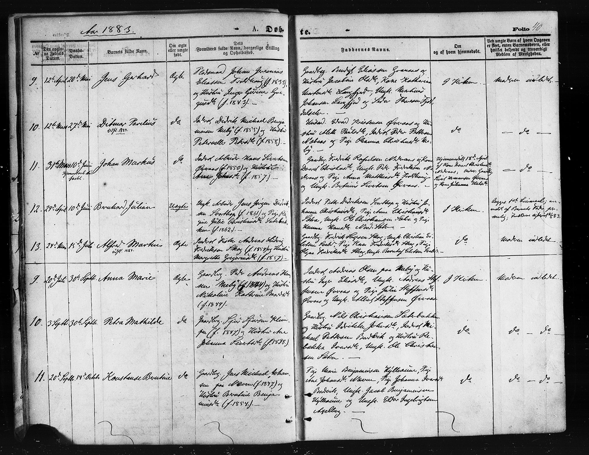 Ministerialprotokoller, klokkerbøker og fødselsregistre - Nordland, AV/SAT-A-1459/814/L0225: Parish register (official) no. 814A06, 1875-1885, p. 40