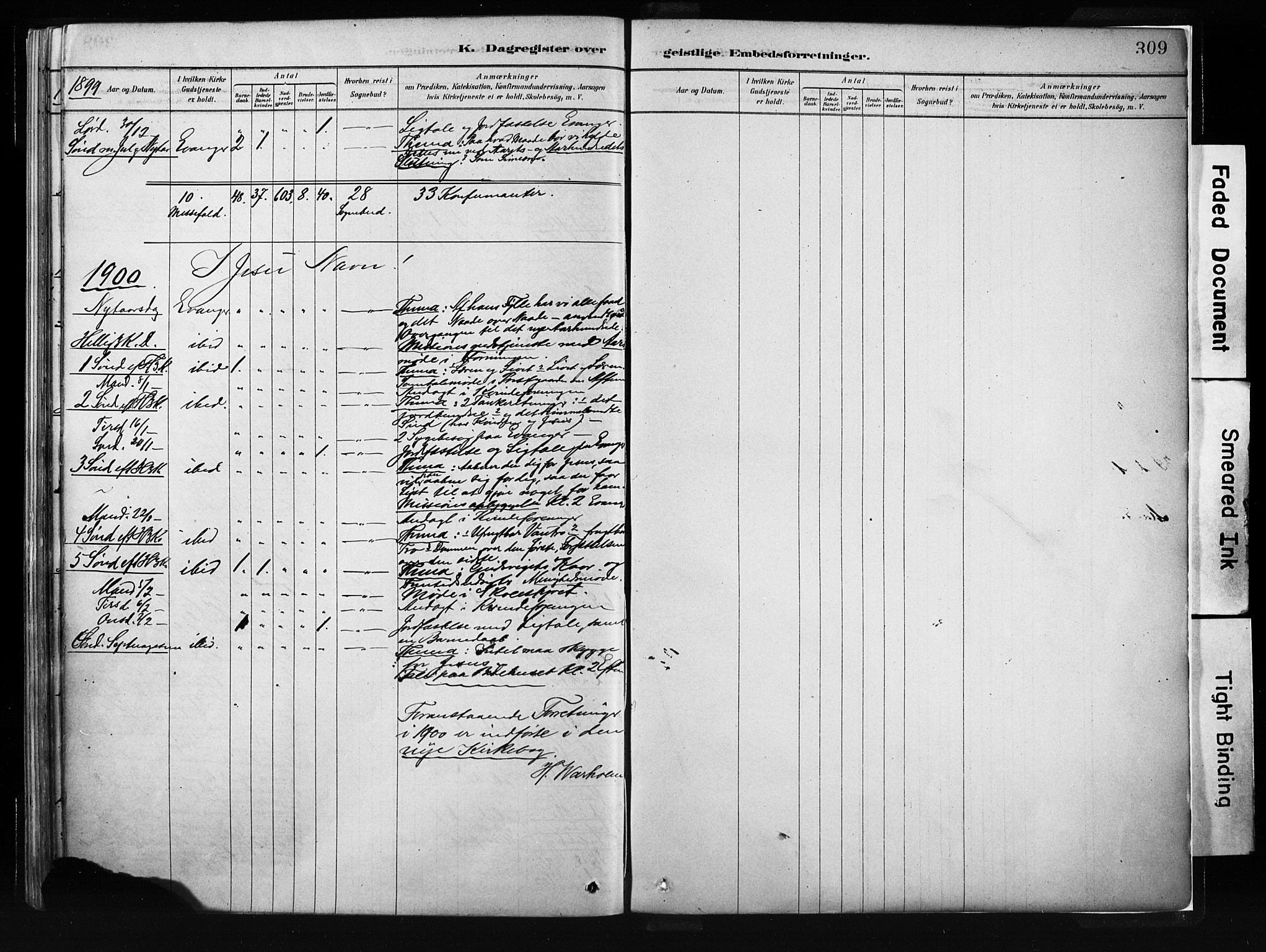 Evanger sokneprestembete, SAB/A-99924: Parish register (official) no. A 1, 1877-1899, p. 309