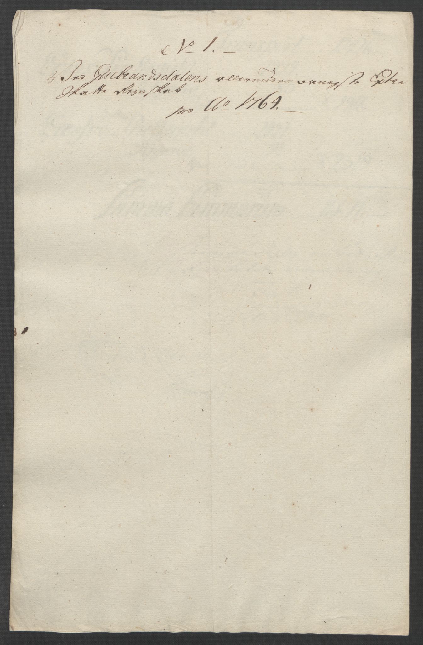 Rentekammeret inntil 1814, Reviderte regnskaper, Fogderegnskap, RA/EA-4092/R17/L1266: Ekstraskatten Gudbrandsdal, 1762-1766, p. 319