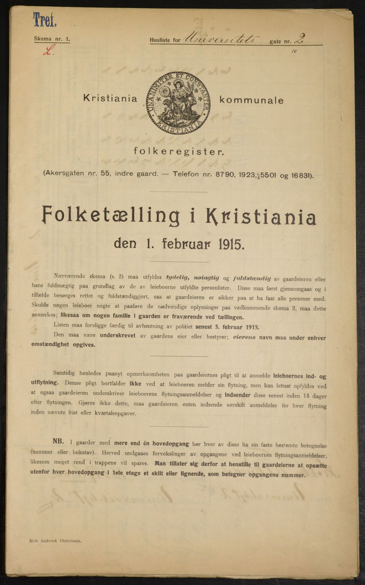 OBA, Municipal Census 1915 for Kristiania, 1915, p. 120599