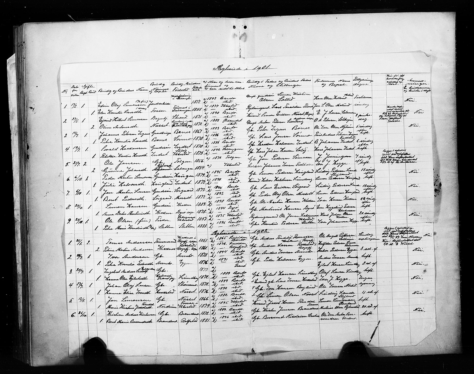 Målselv sokneprestembete, AV/SATØ-S-1311/G/Ga/Gab/L0008klokker: Parish register (copy) no. 8, 1895-1913