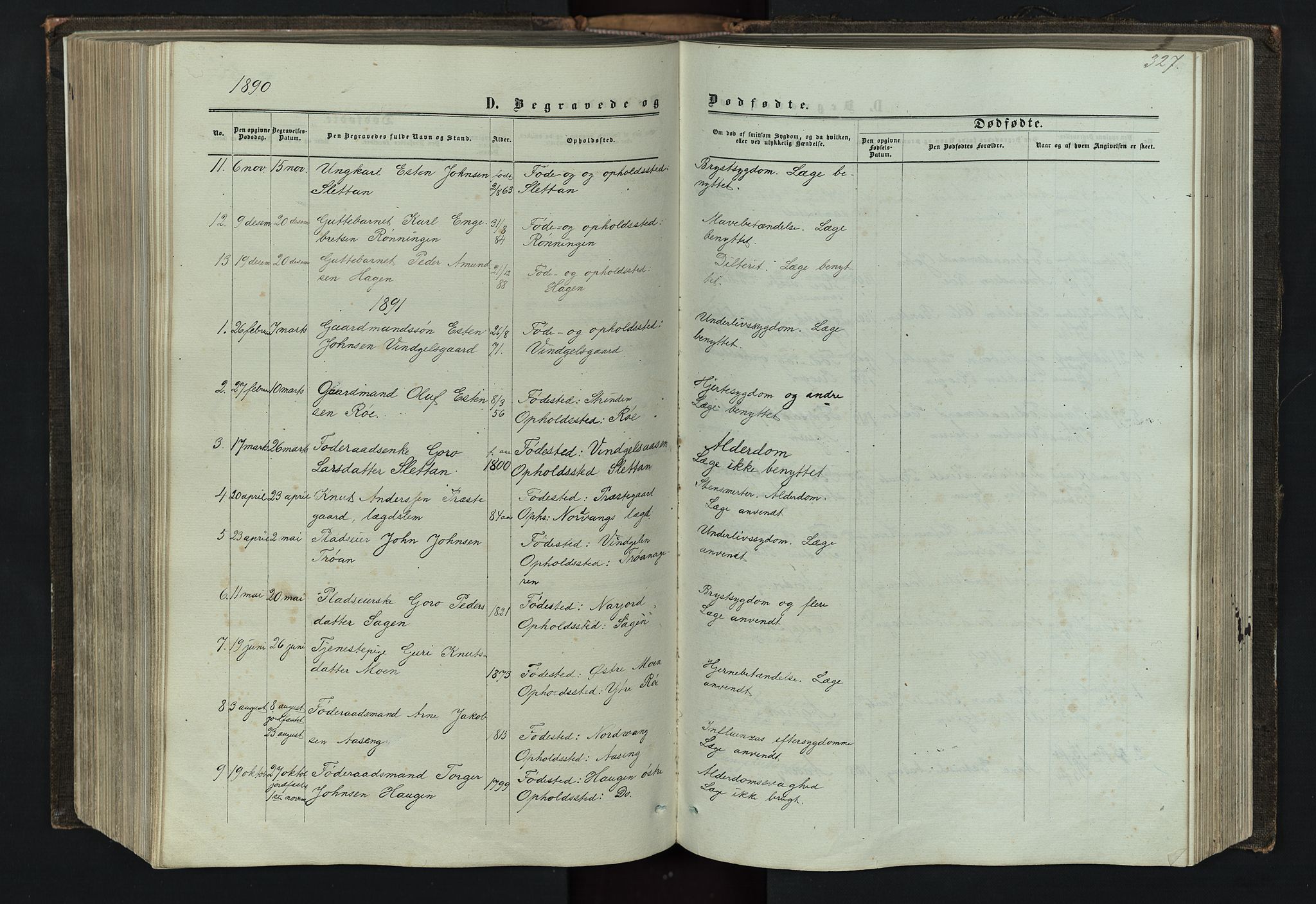 Tolga prestekontor, AV/SAH-PREST-062/L/L0005: Parish register (copy) no. 5, 1862-1893, p. 327