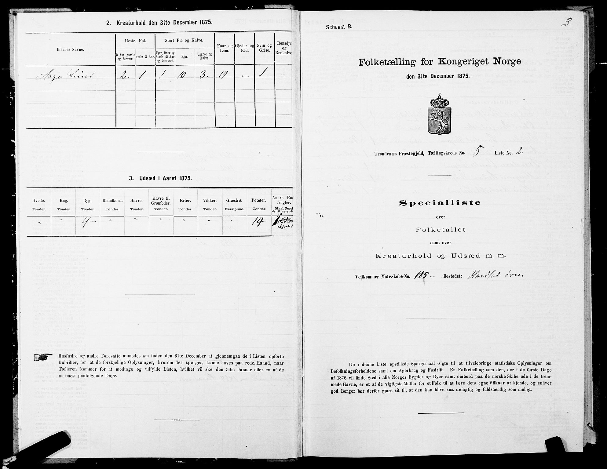 SATØ, 1875 census for 1914P Trondenes, 1875, p. 5003