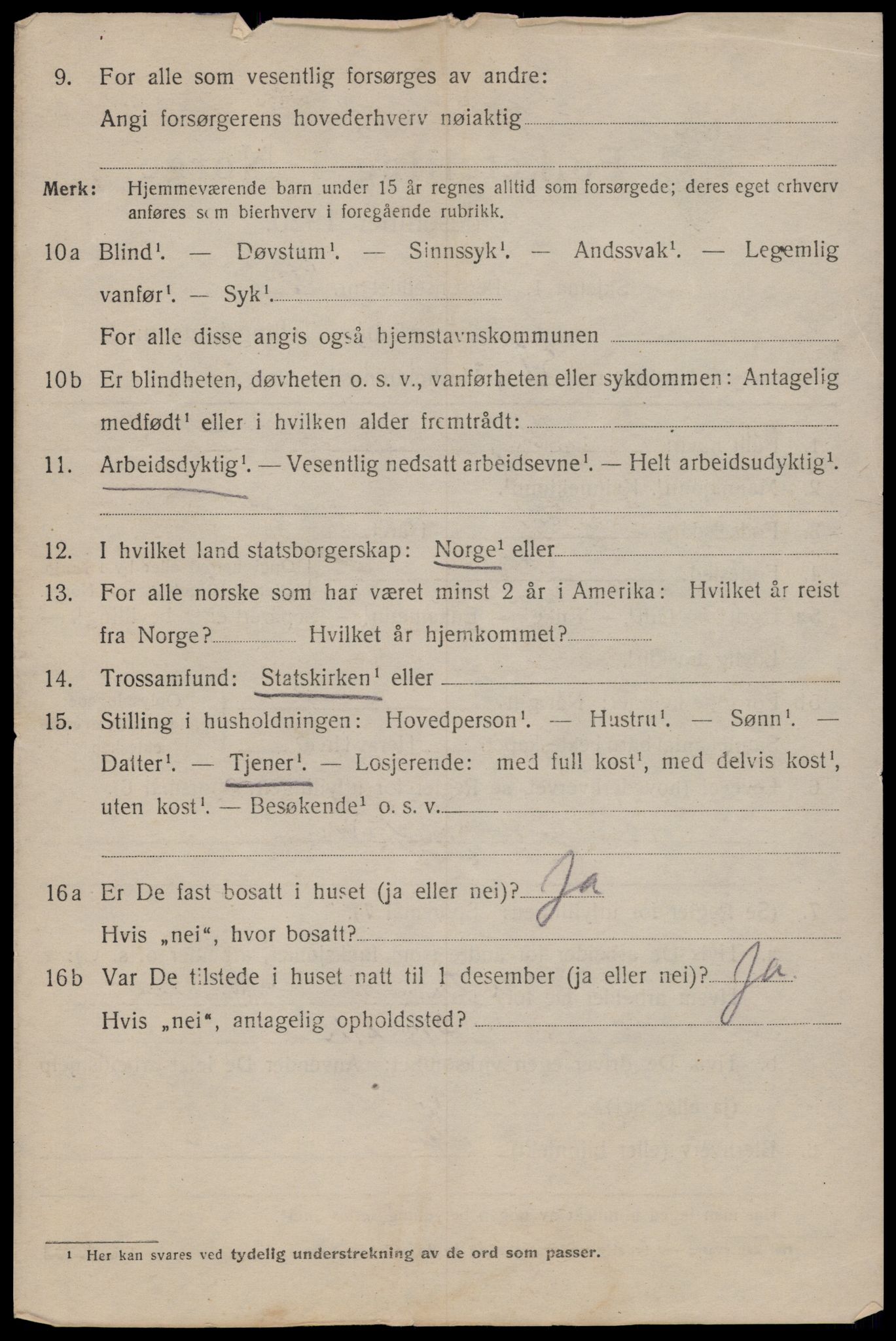 SAT, 1920 census for Trondheim, 1920, p. 41193