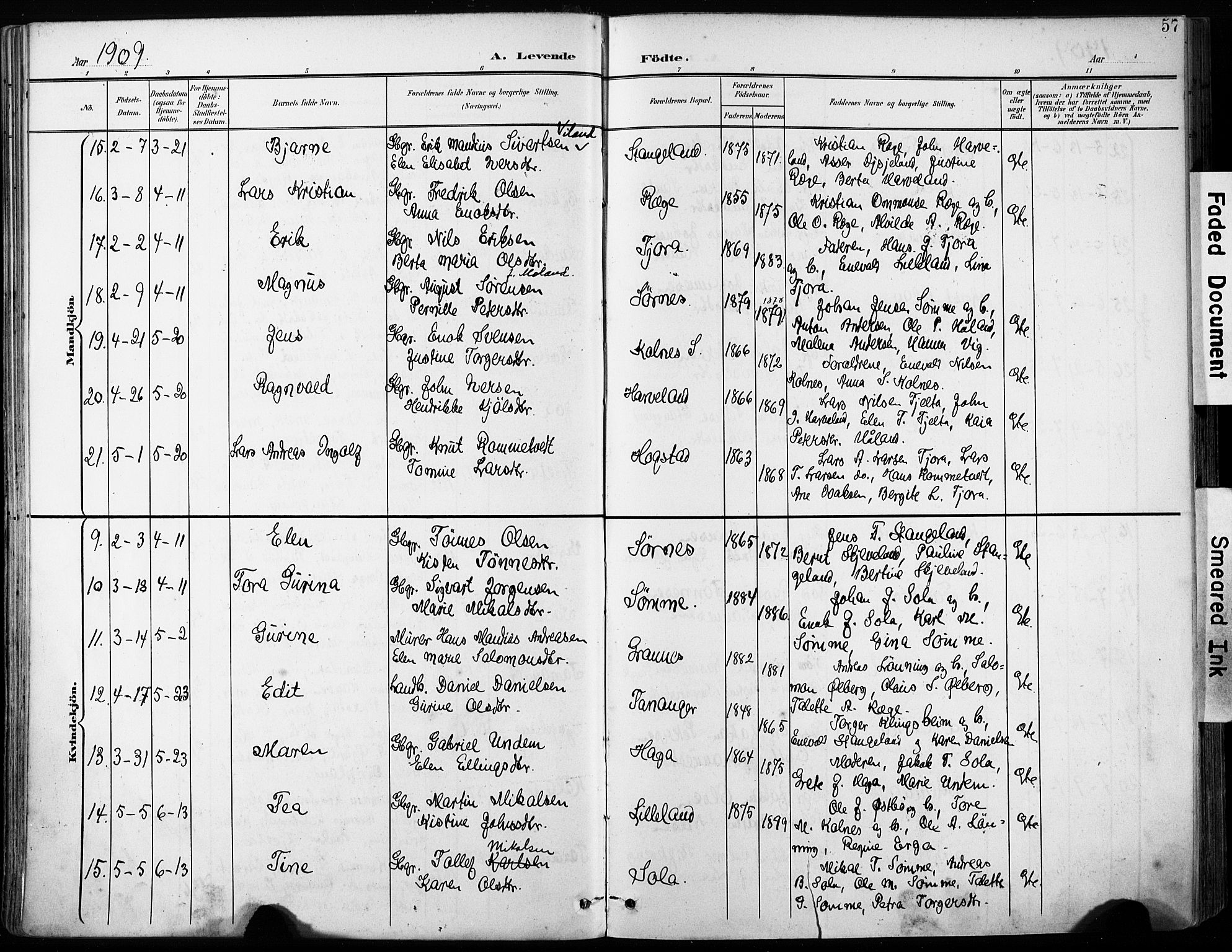 Håland sokneprestkontor, AV/SAST-A-101802/001/30BA/L0013: Parish register (official) no. A 12, 1901-1913, p. 58