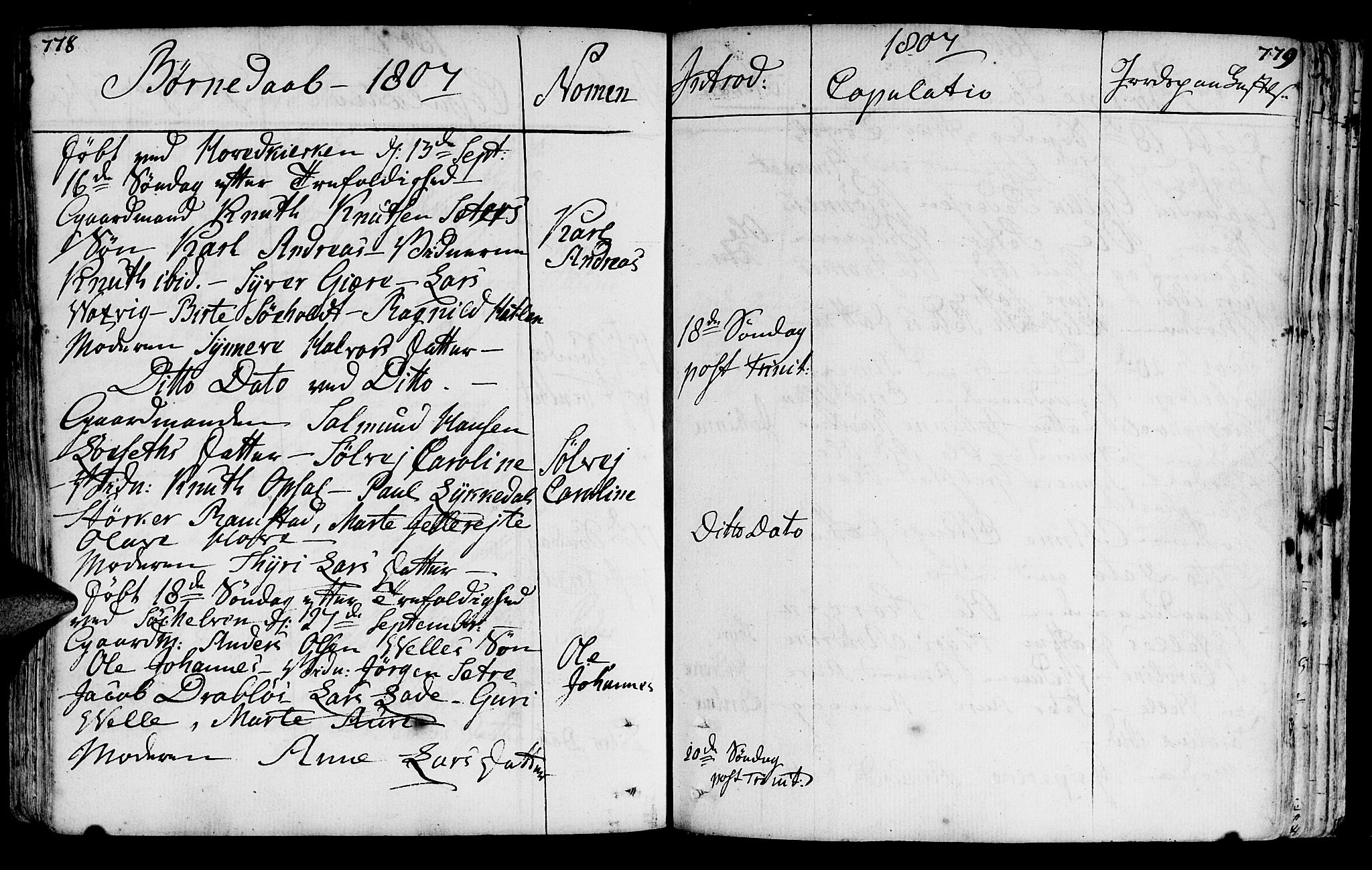 Ministerialprotokoller, klokkerbøker og fødselsregistre - Møre og Romsdal, AV/SAT-A-1454/522/L0308: Parish register (official) no. 522A03, 1773-1809, p. 778-779