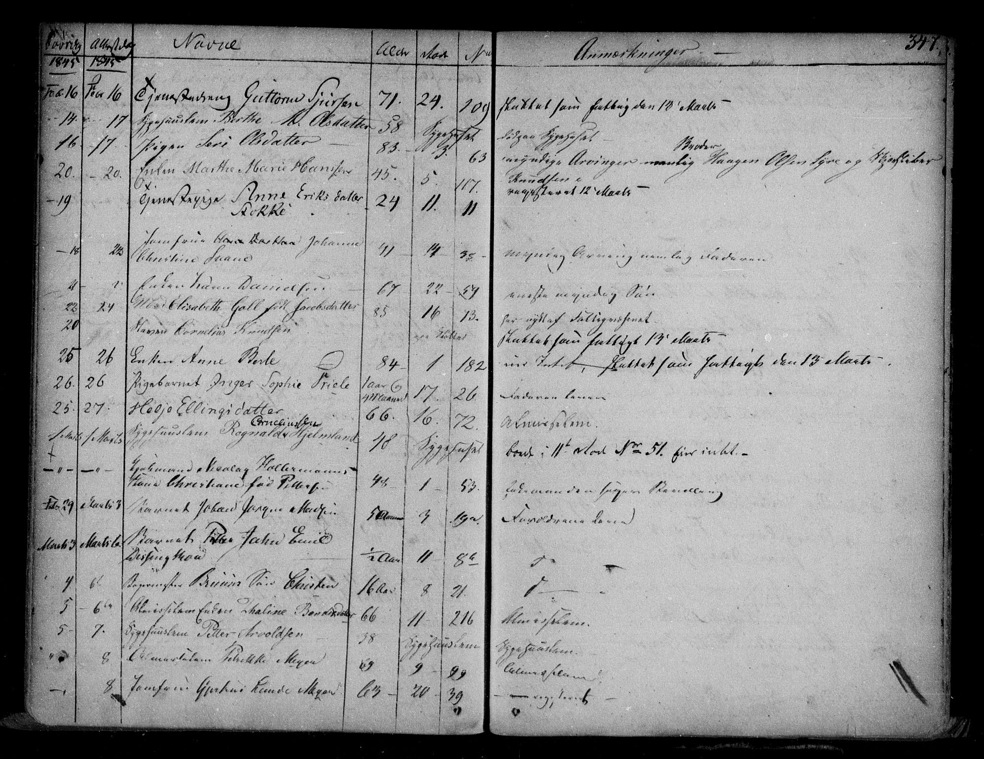 Byfogd og Byskriver i Bergen, AV/SAB-A-3401/06/06Na/L0001: Dødsfallsjournaler, 1821-1847, p. 346b-347a