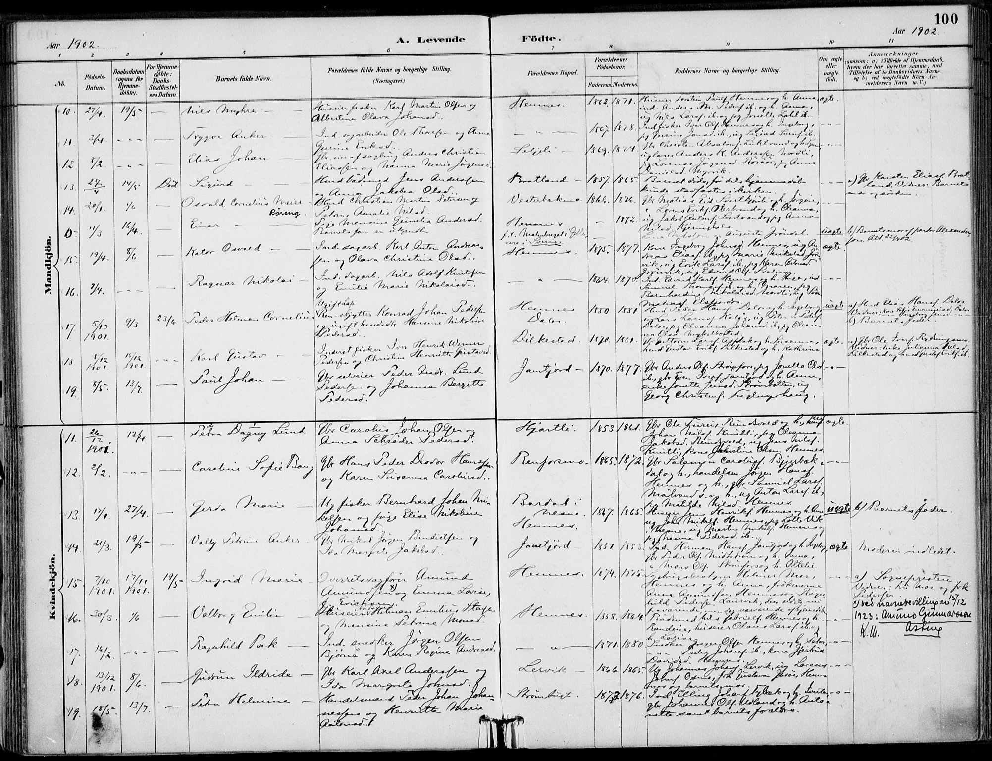 Ministerialprotokoller, klokkerbøker og fødselsregistre - Nordland, AV/SAT-A-1459/825/L0362: Parish register (official) no. 825A16, 1886-1908, p. 100