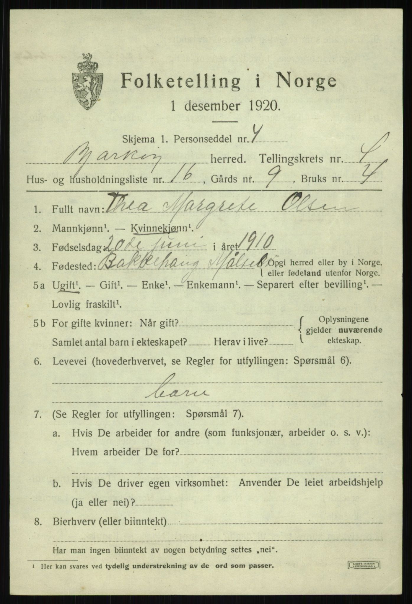 SATØ, 1920 census for Bjarkøy, 1920, p. 2269