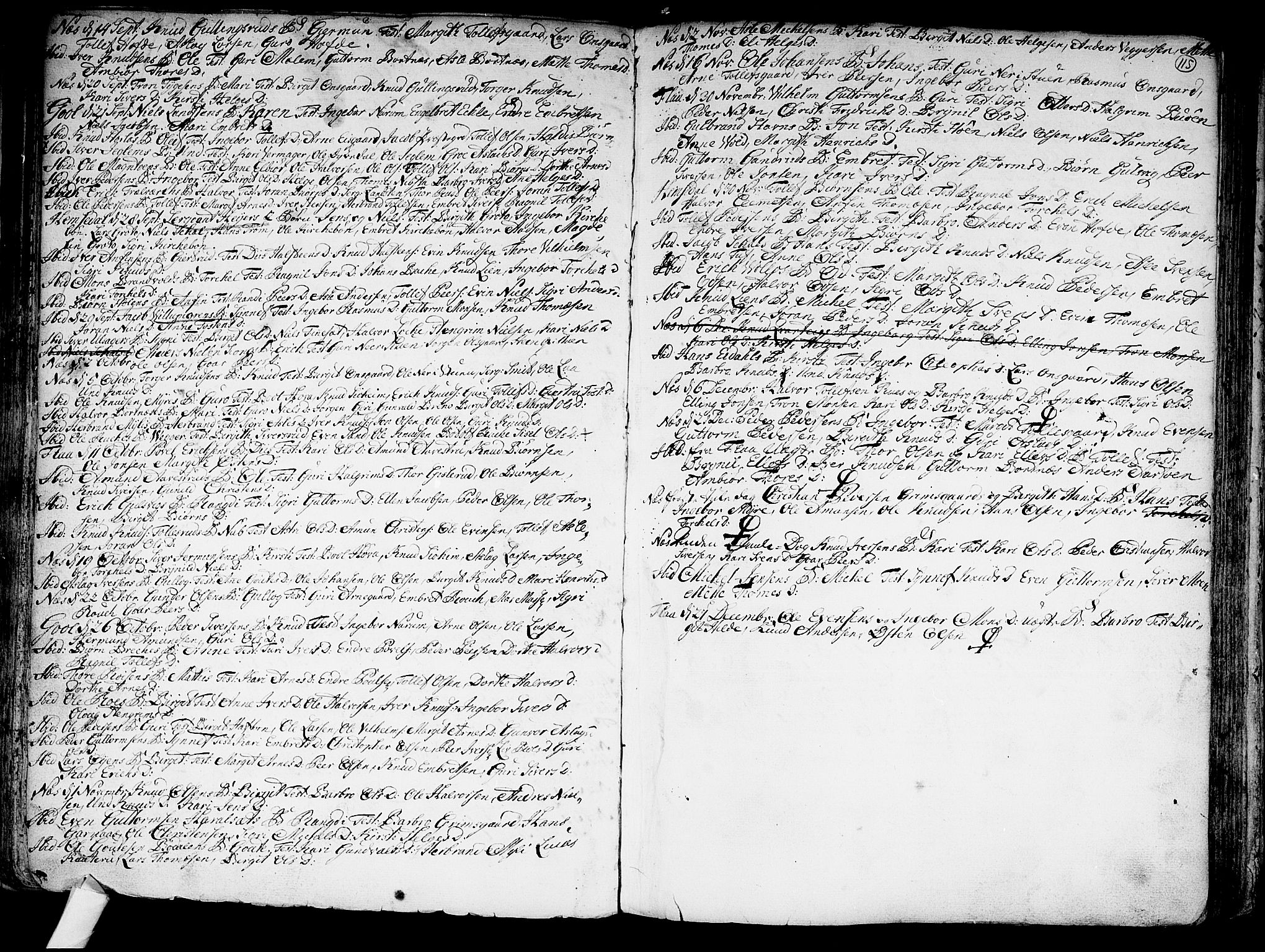 Nes kirkebøker, AV/SAKO-A-236/F/Fa/L0002: Parish register (official) no. 2, 1707-1759, p. 115