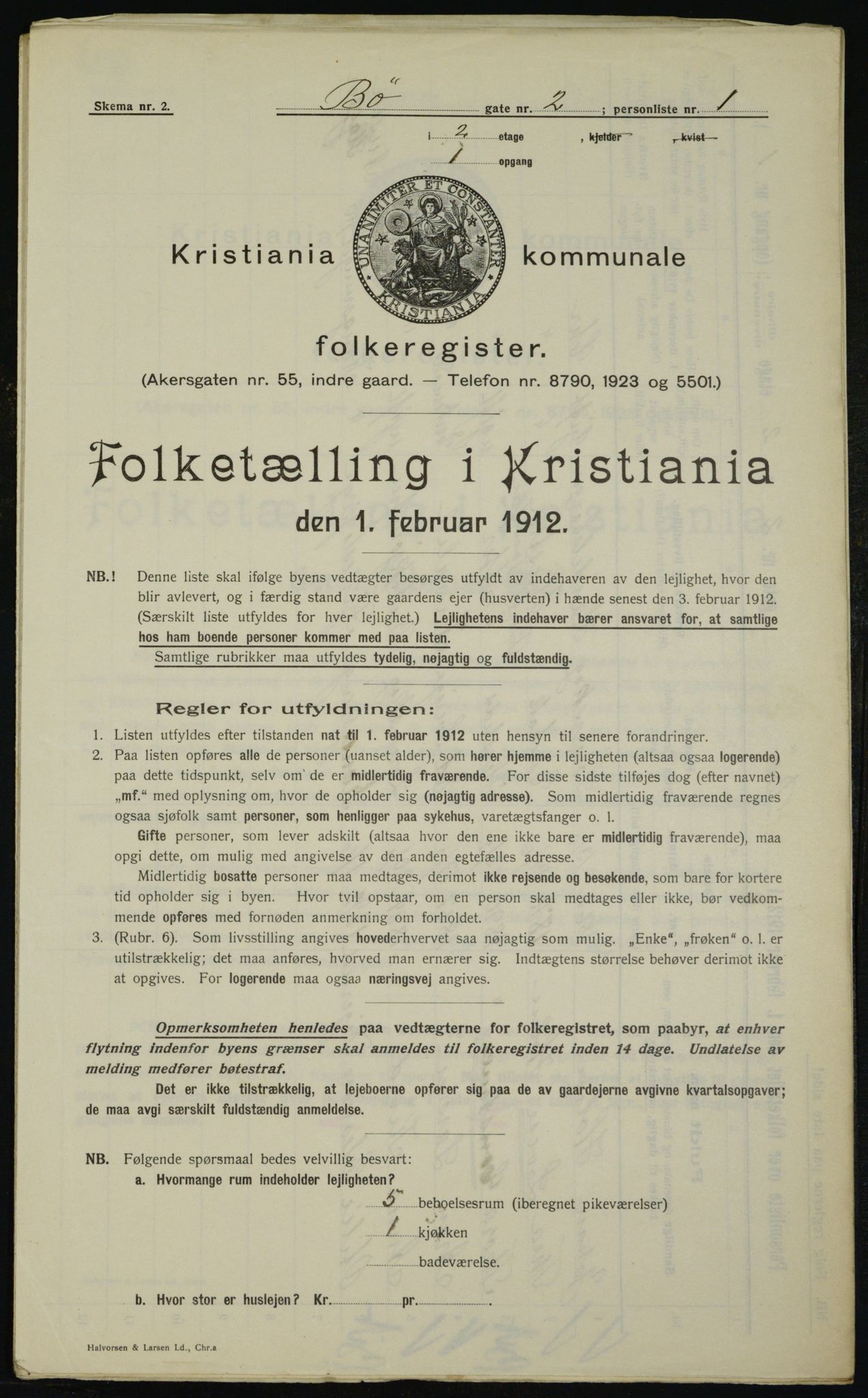 OBA, Municipal Census 1912 for Kristiania, 1912, p. 10995