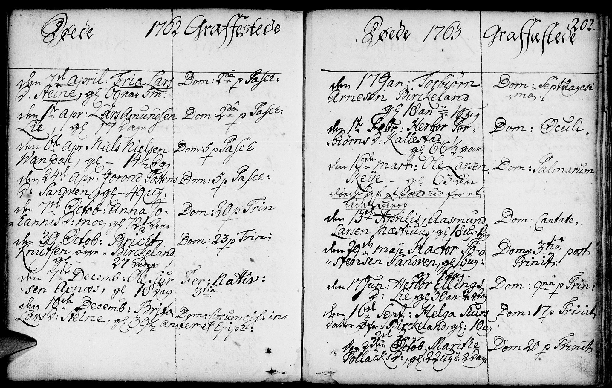 Kvam sokneprestembete, SAB/A-76201/H/Haa: Parish register (official) no. A 3, 1743-1795, p. 202