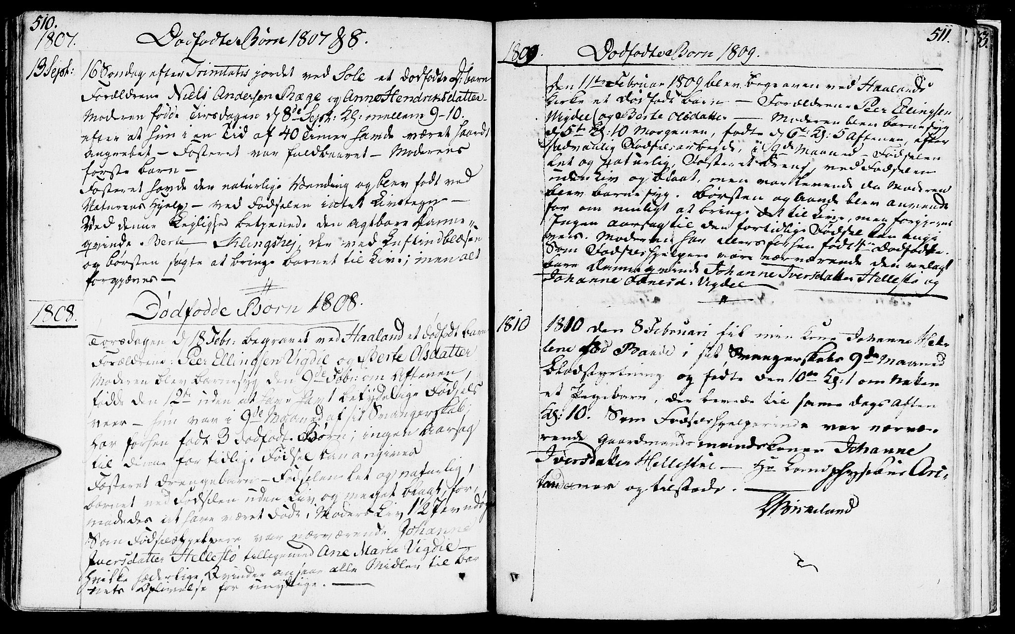 Håland sokneprestkontor, AV/SAST-A-101802/001/30BA/L0003: Parish register (official) no. A 3, 1794-1815, p. 510-511