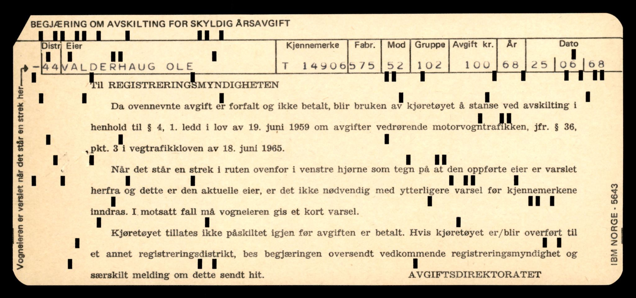 Møre og Romsdal vegkontor - Ålesund trafikkstasjon, AV/SAT-A-4099/F/Fe/L0049: Registreringskort for kjøretøy T 14864 - T 18613, 1927-1998, p. 987