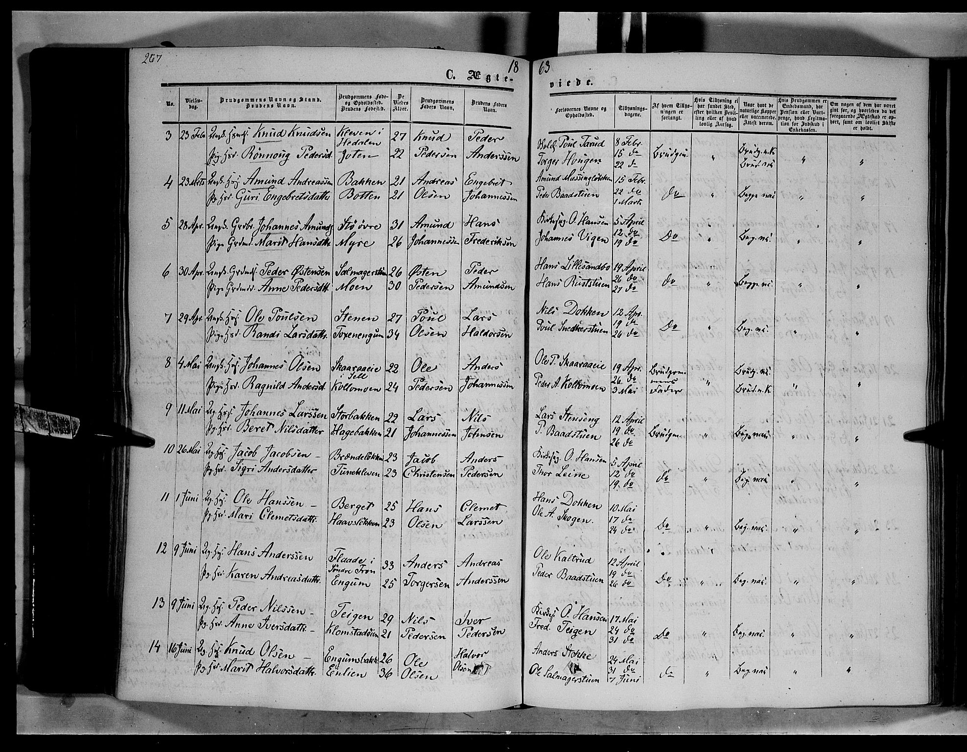 Nord-Fron prestekontor, SAH/PREST-080/H/Ha/Haa/L0001: Parish register (official) no. 1, 1851-1864, p. 267